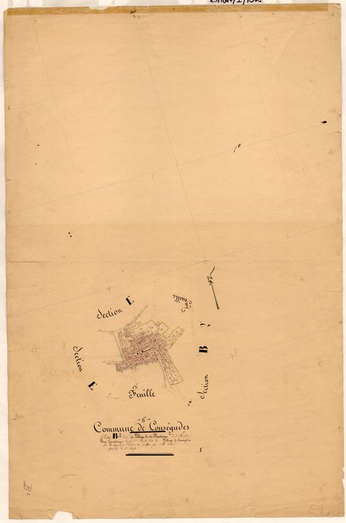 Le Village et les Plantaous, le Village de Conségudes. - Plan de section, B2