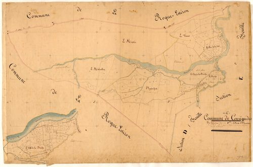 La Brouisse et l'Esparrisset. - Plan de section, F