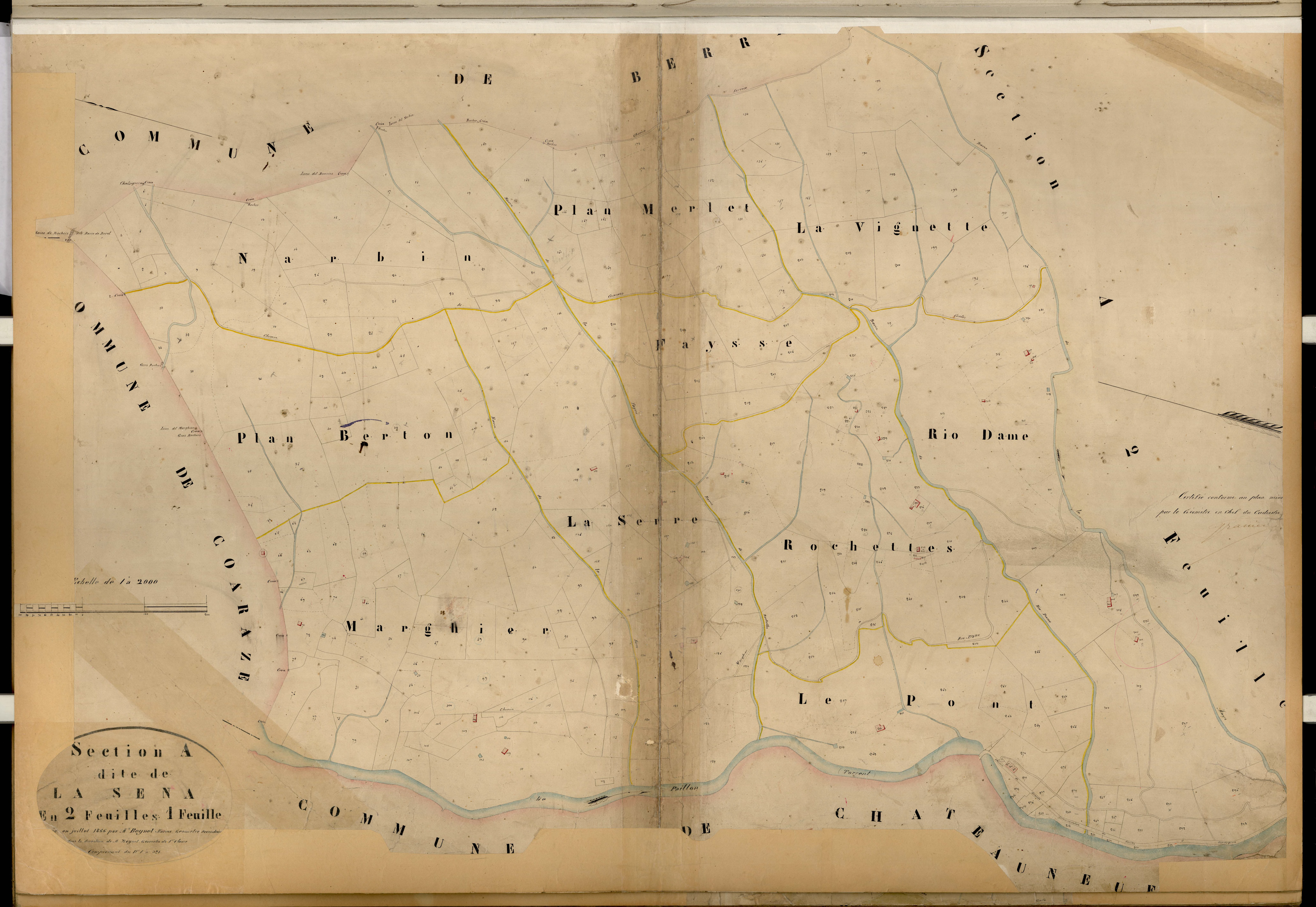 La Séna. - Plan de section, A1