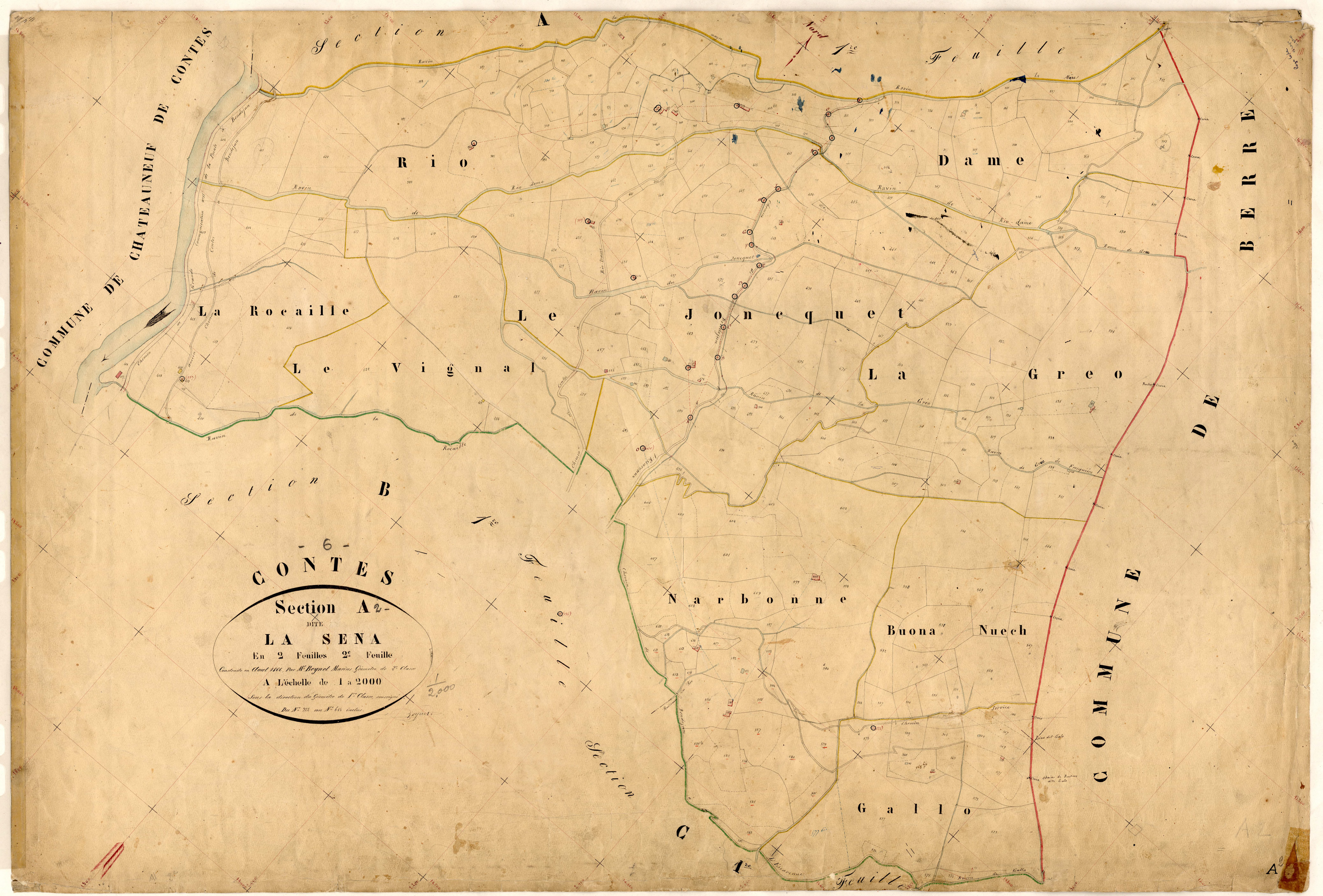 La Séna. - Plan de section, A2