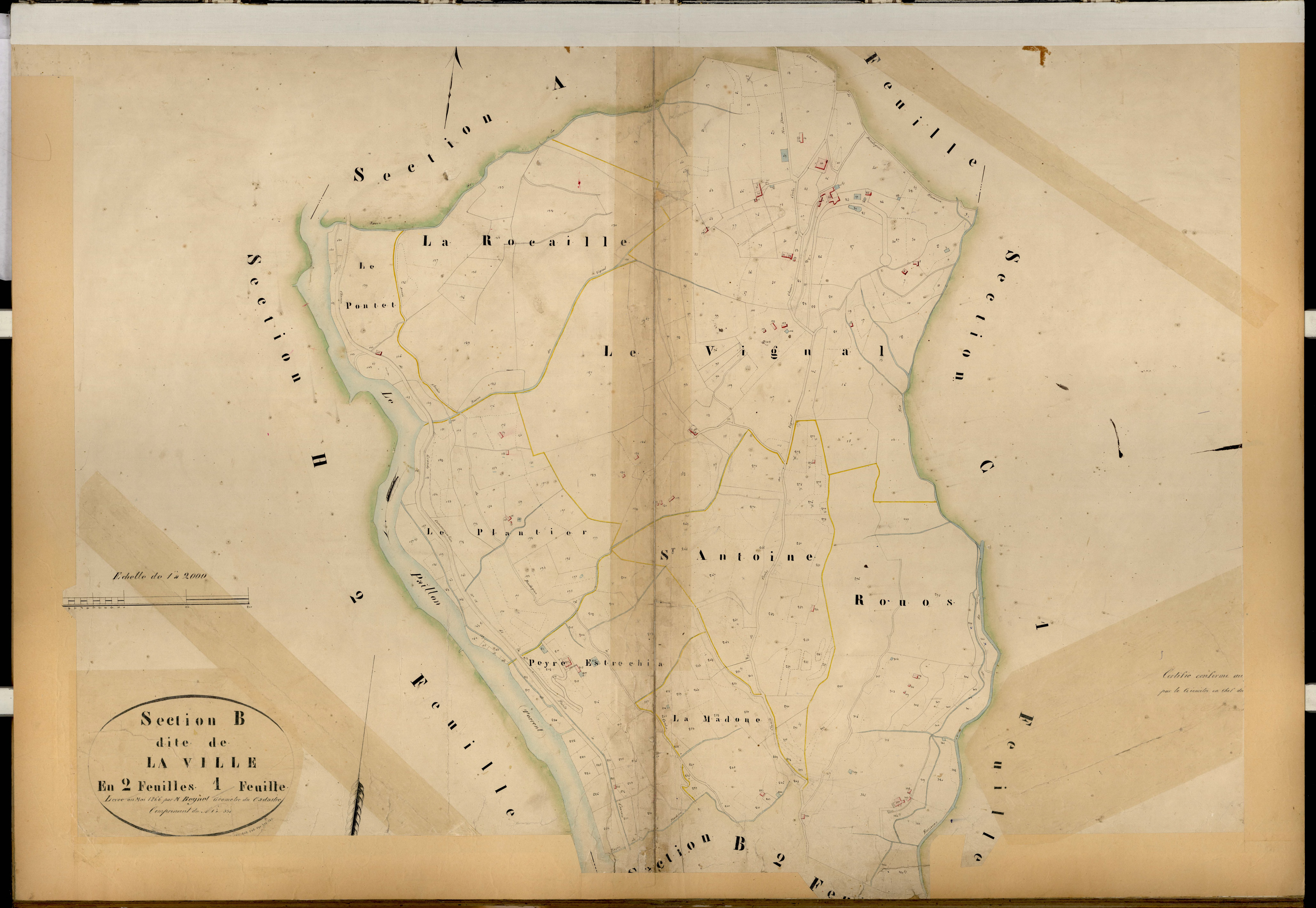 La Ville. - Plan de section, B1