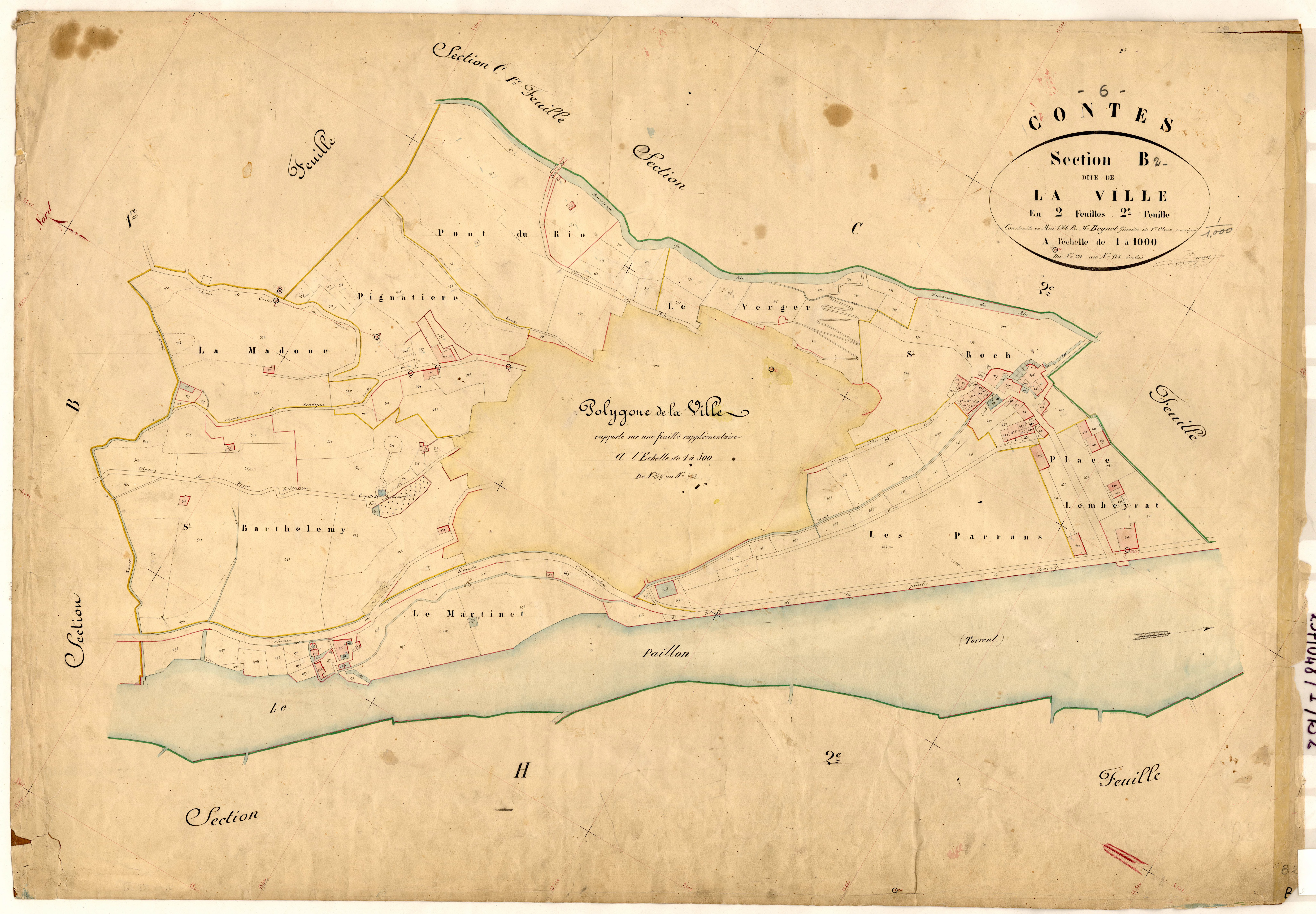 La Ville. - Plan de section, B2