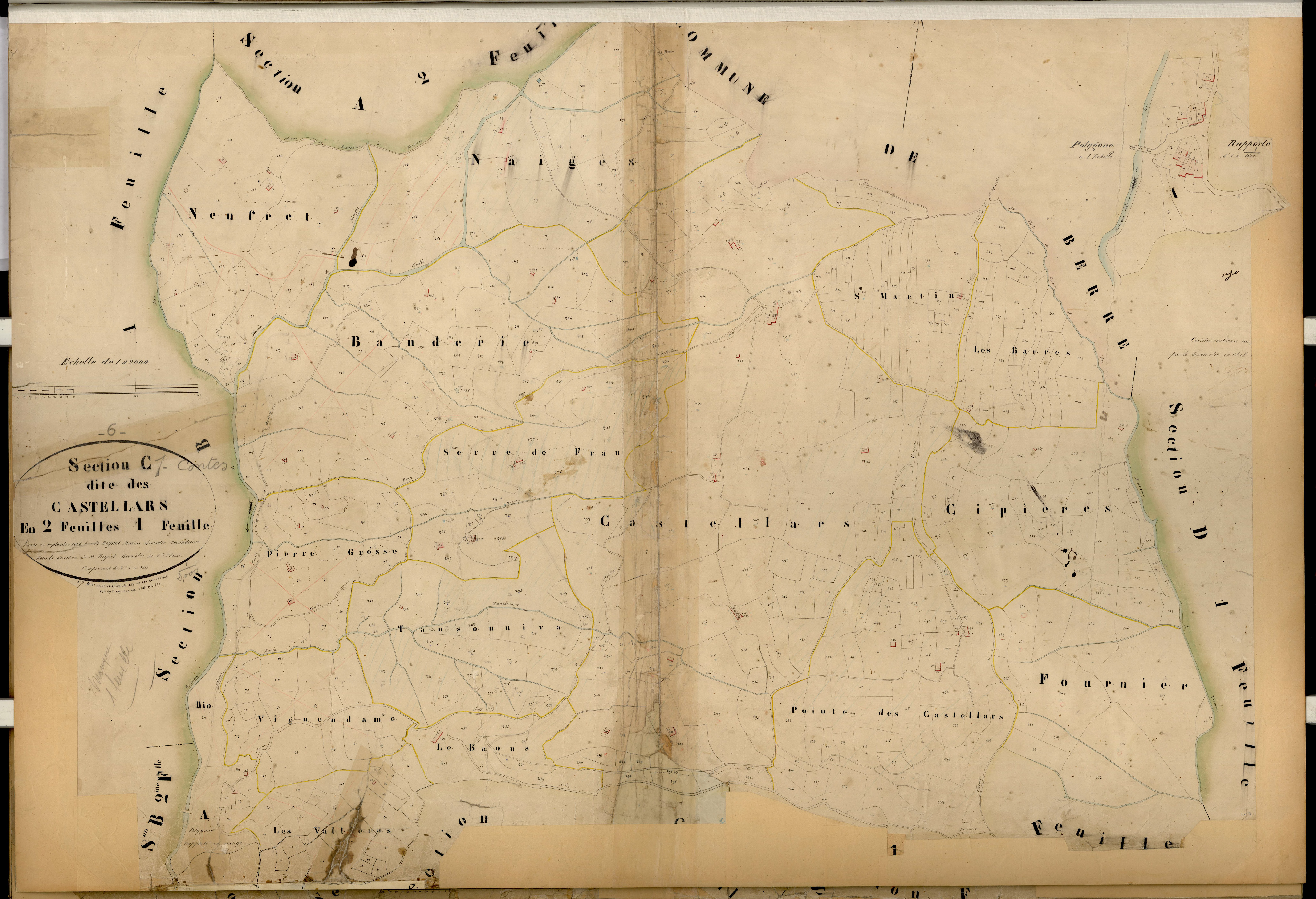 Les Castellars. - Plan de section, C1