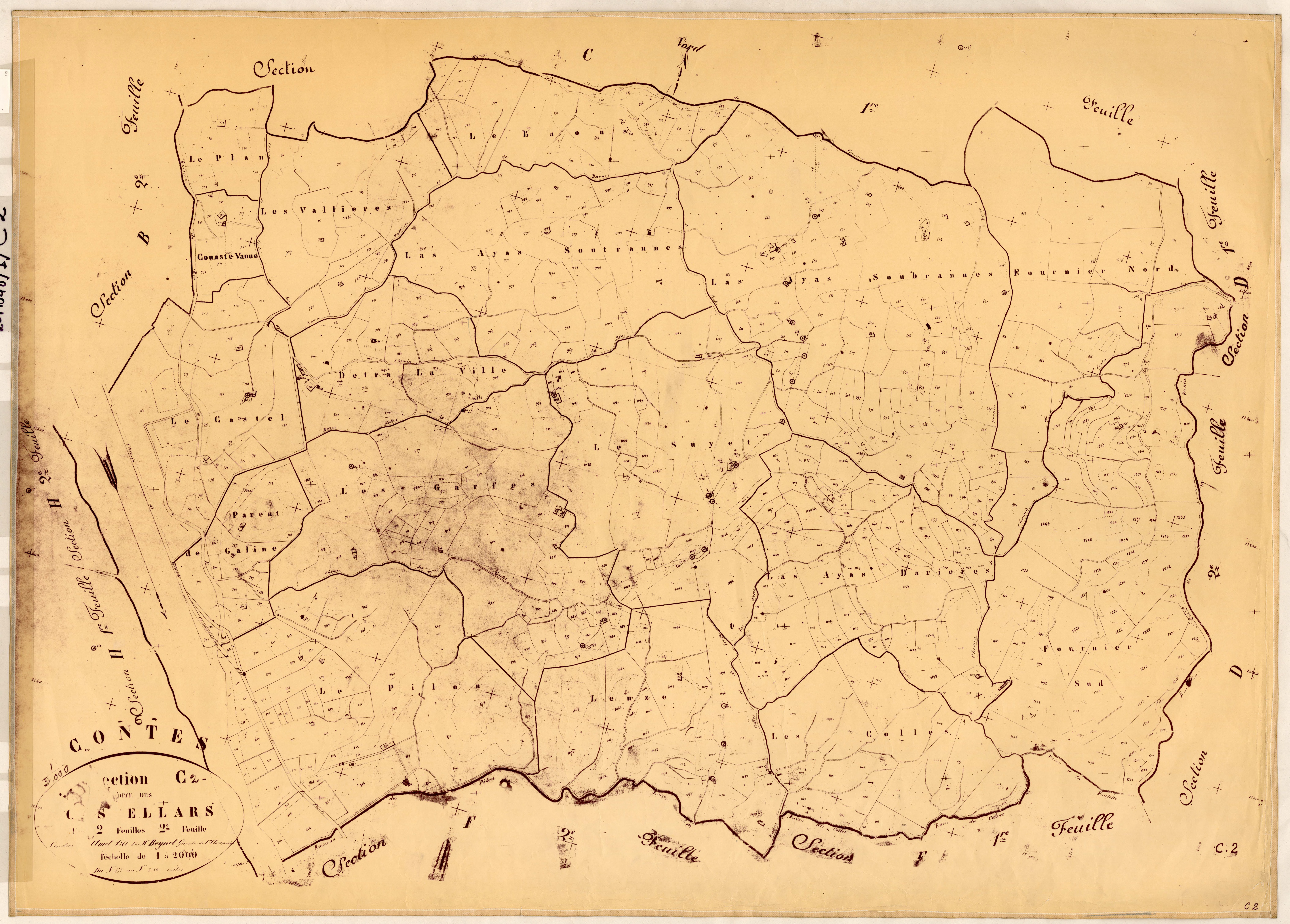Les Castellars. - Plan de section, C2