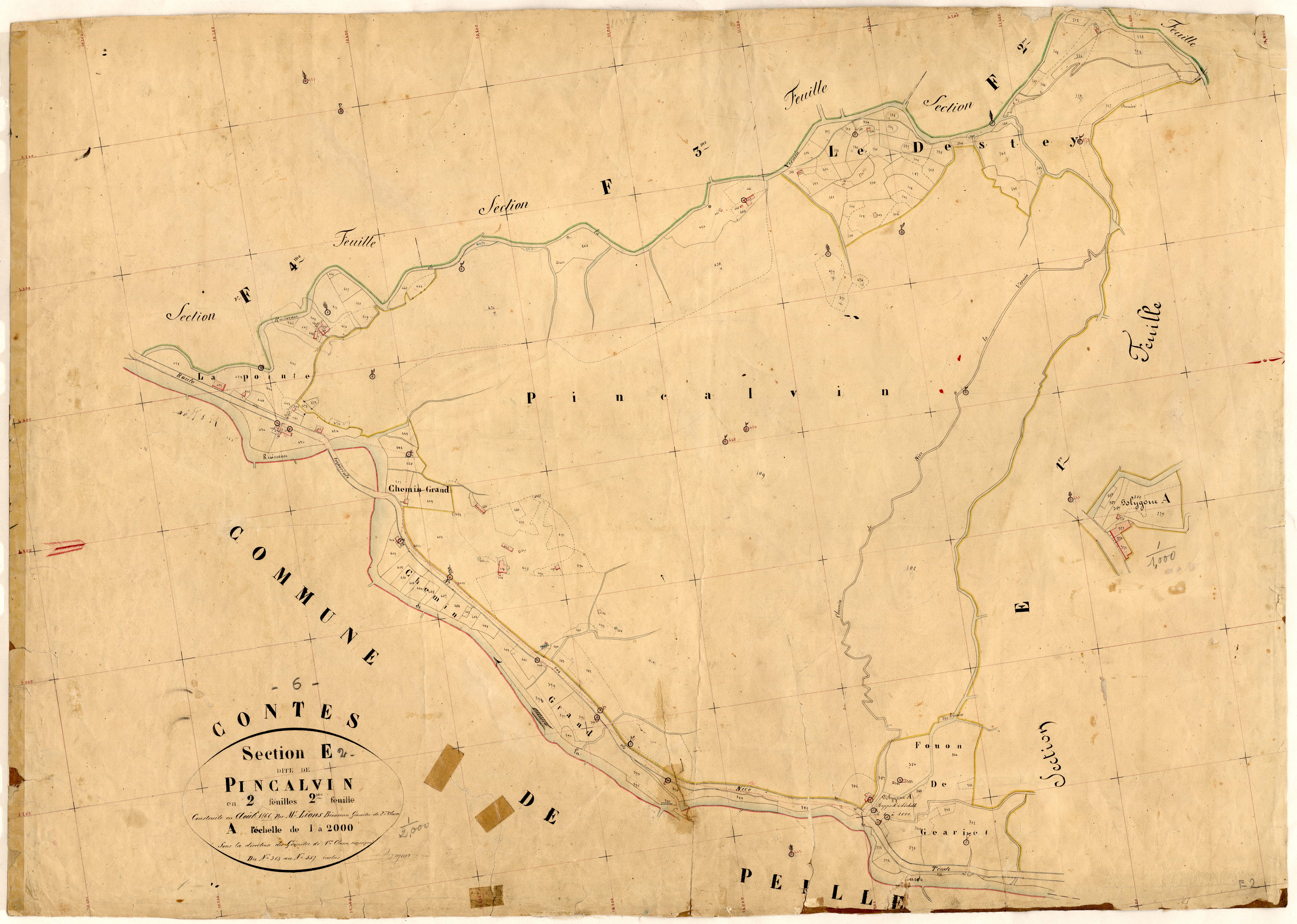 Pincalvin. - Plan de section, E2