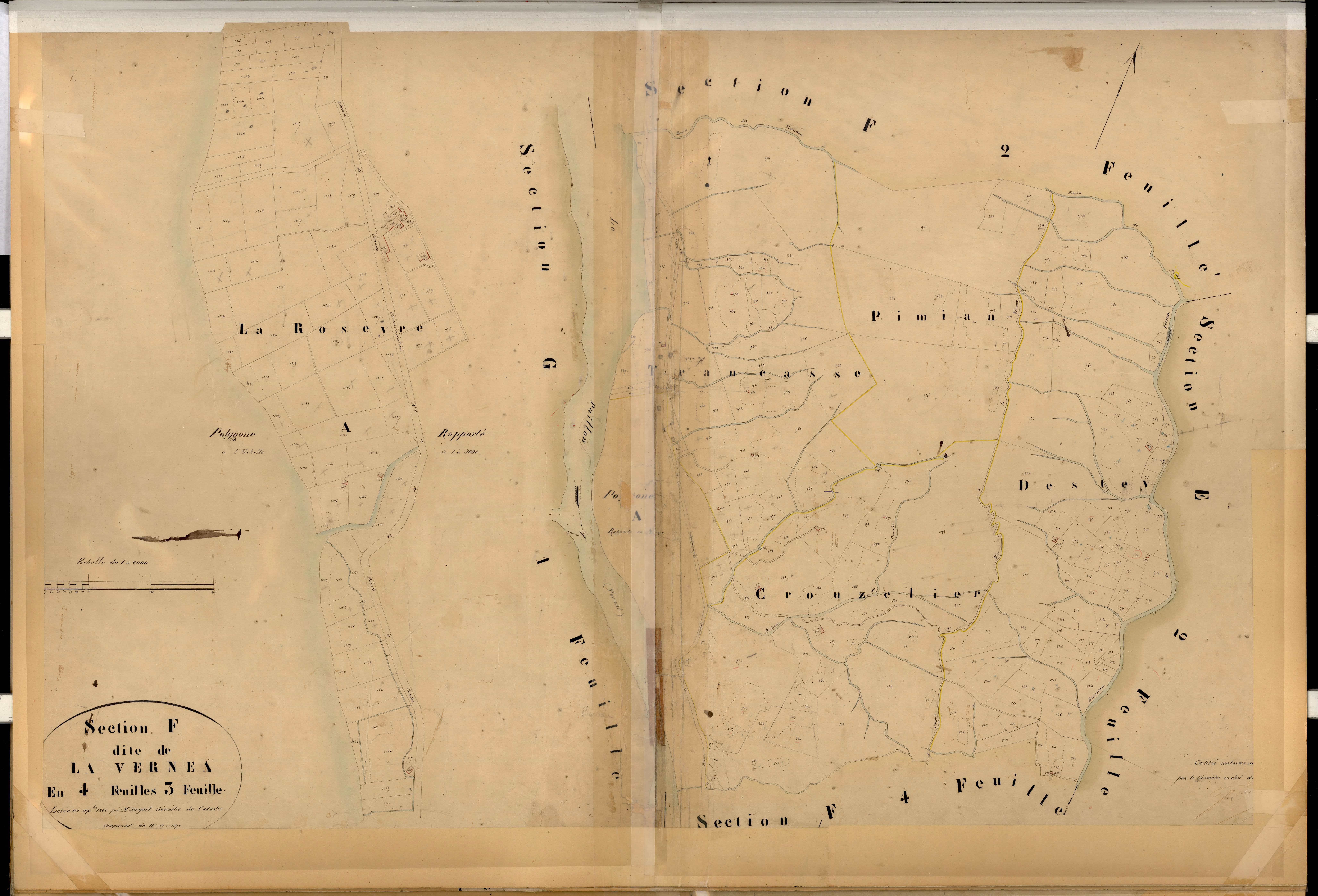 La Vernea. - Plan de section, F3