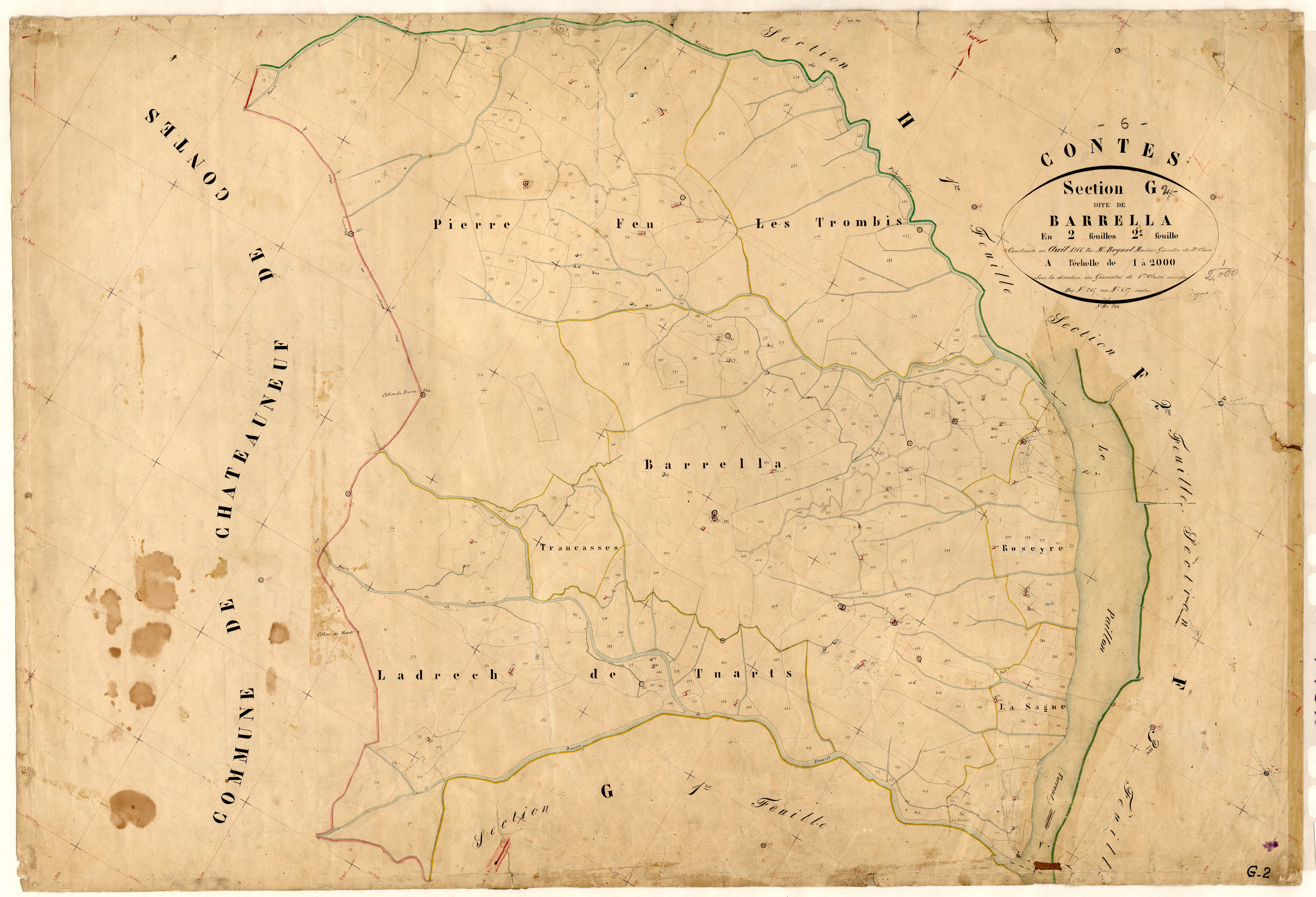 Barrella. - Plan de section, G2