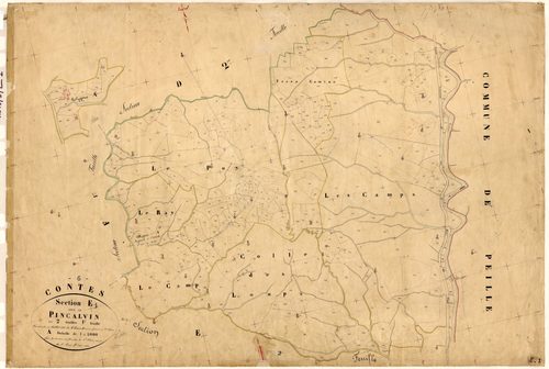 Pincalvin. - Plan de section, E1