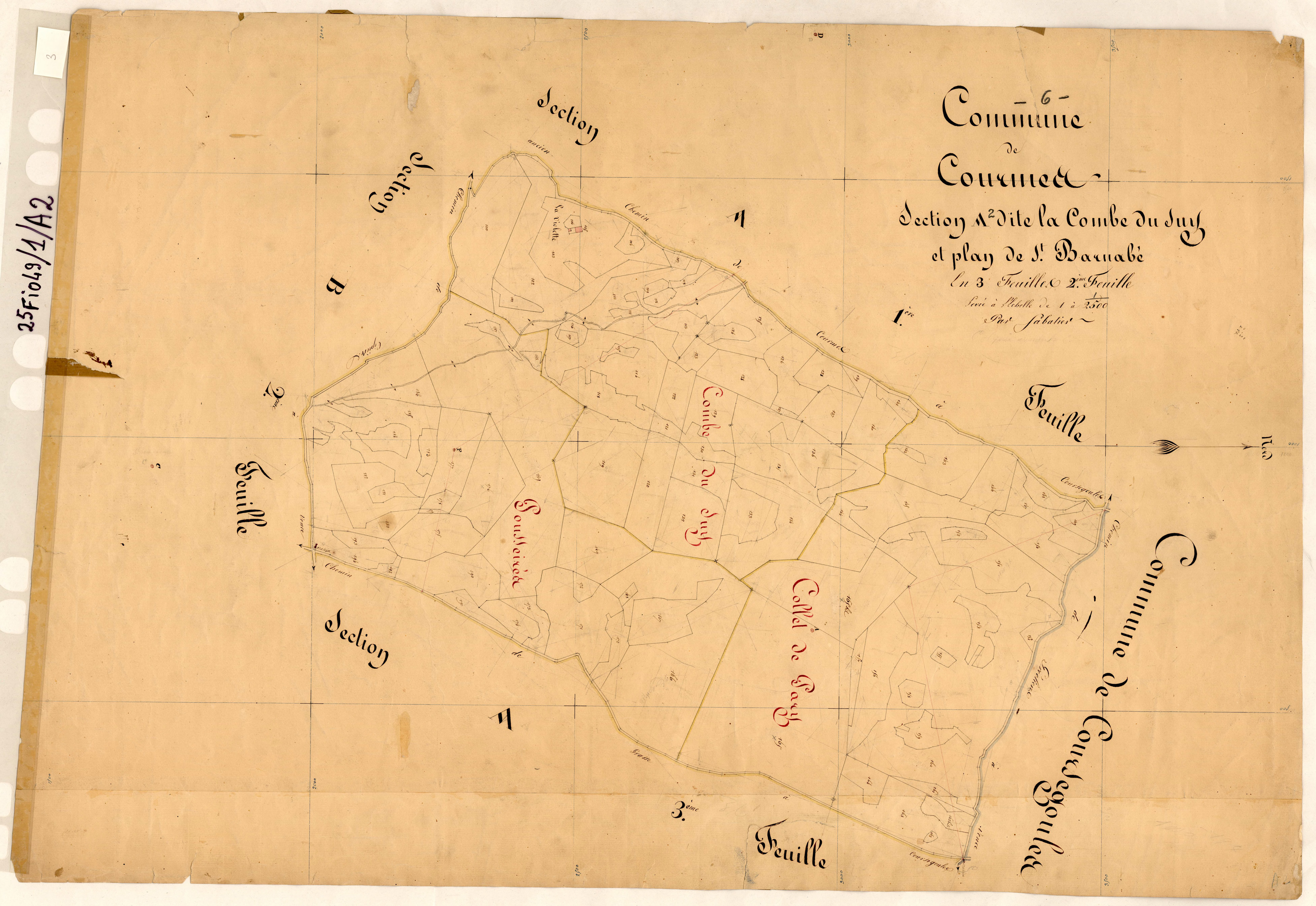 La Combe du Suy et Plan de Saint Barnabé. - Plan de section, A2