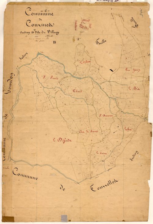 Le Village. - Plan de section, D
