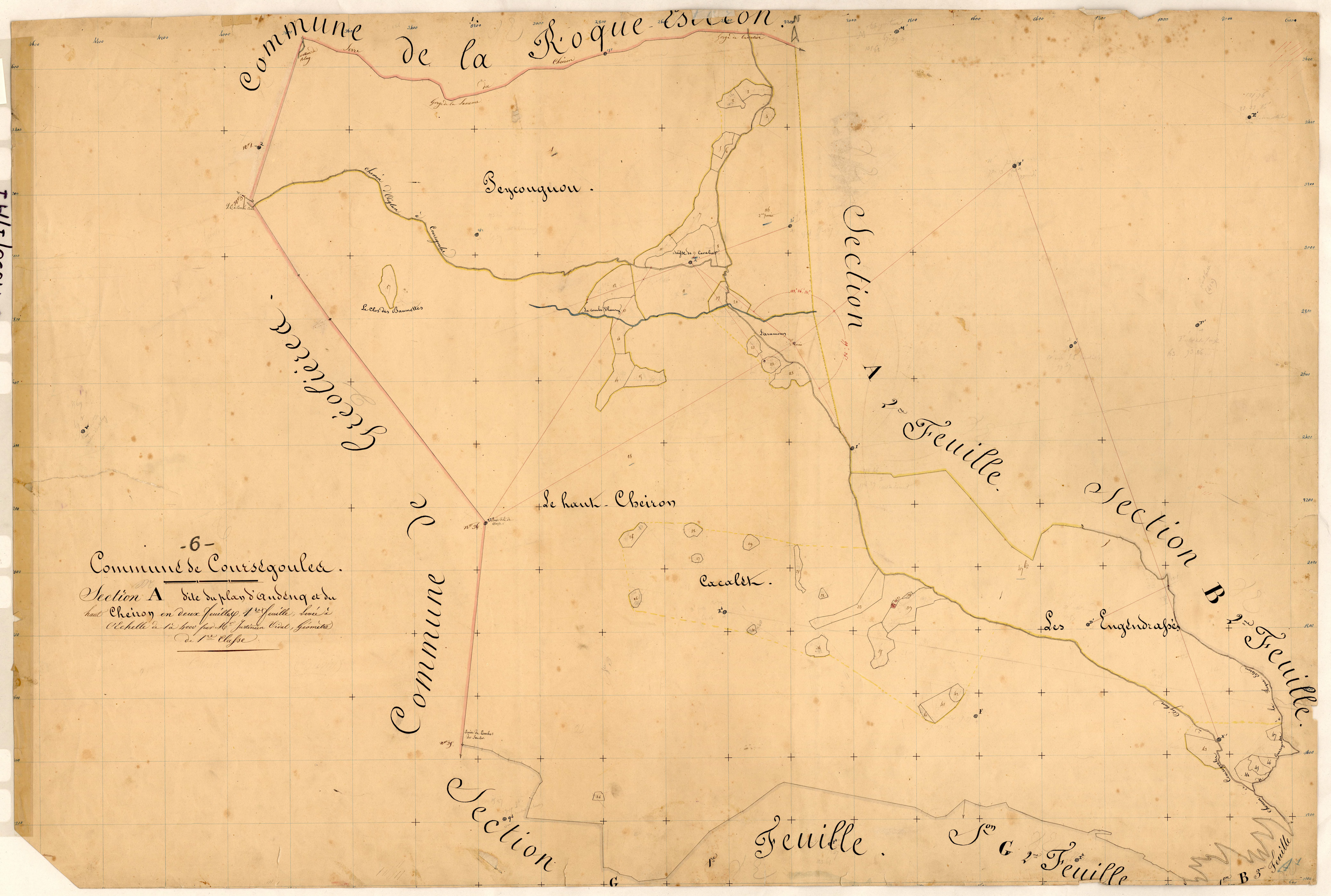 Le Plan d'Andenq et le Haut Cheiron. - Plan de section, A1
