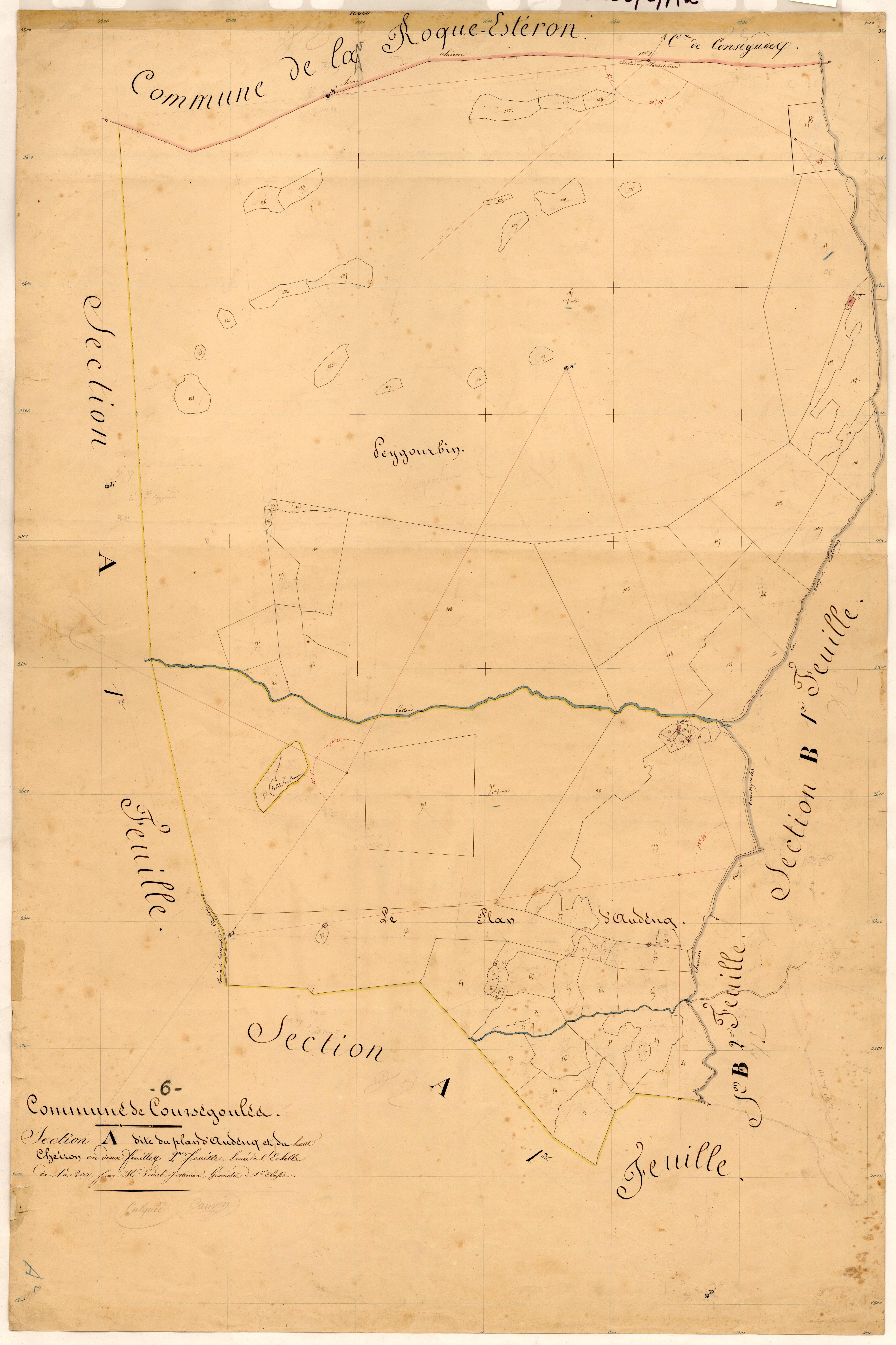 Le Plan d'Andenq et le Haut Cheiron. - Plan de section, A2