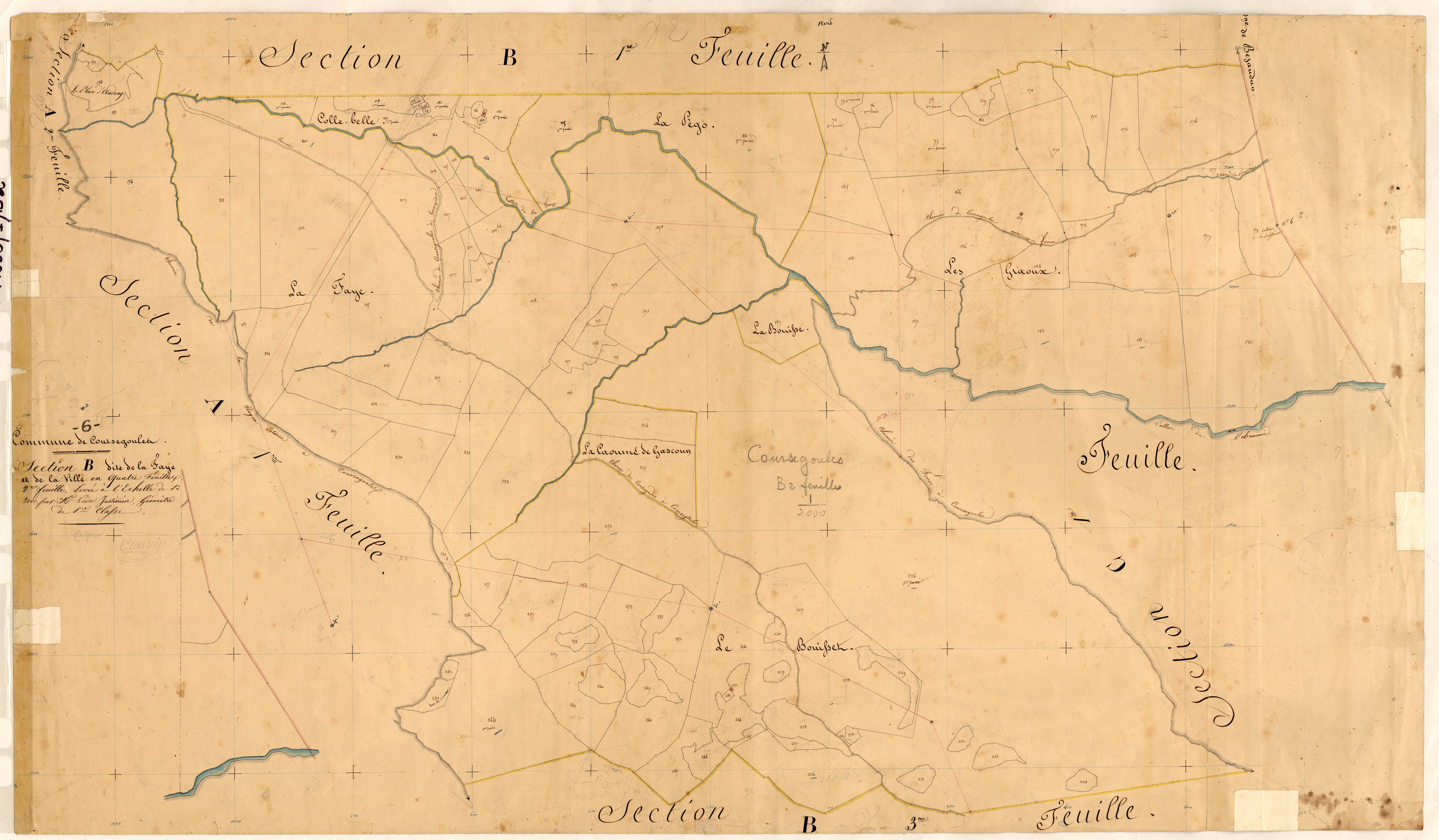 La Faye et la Ville. - Plan de section, B2