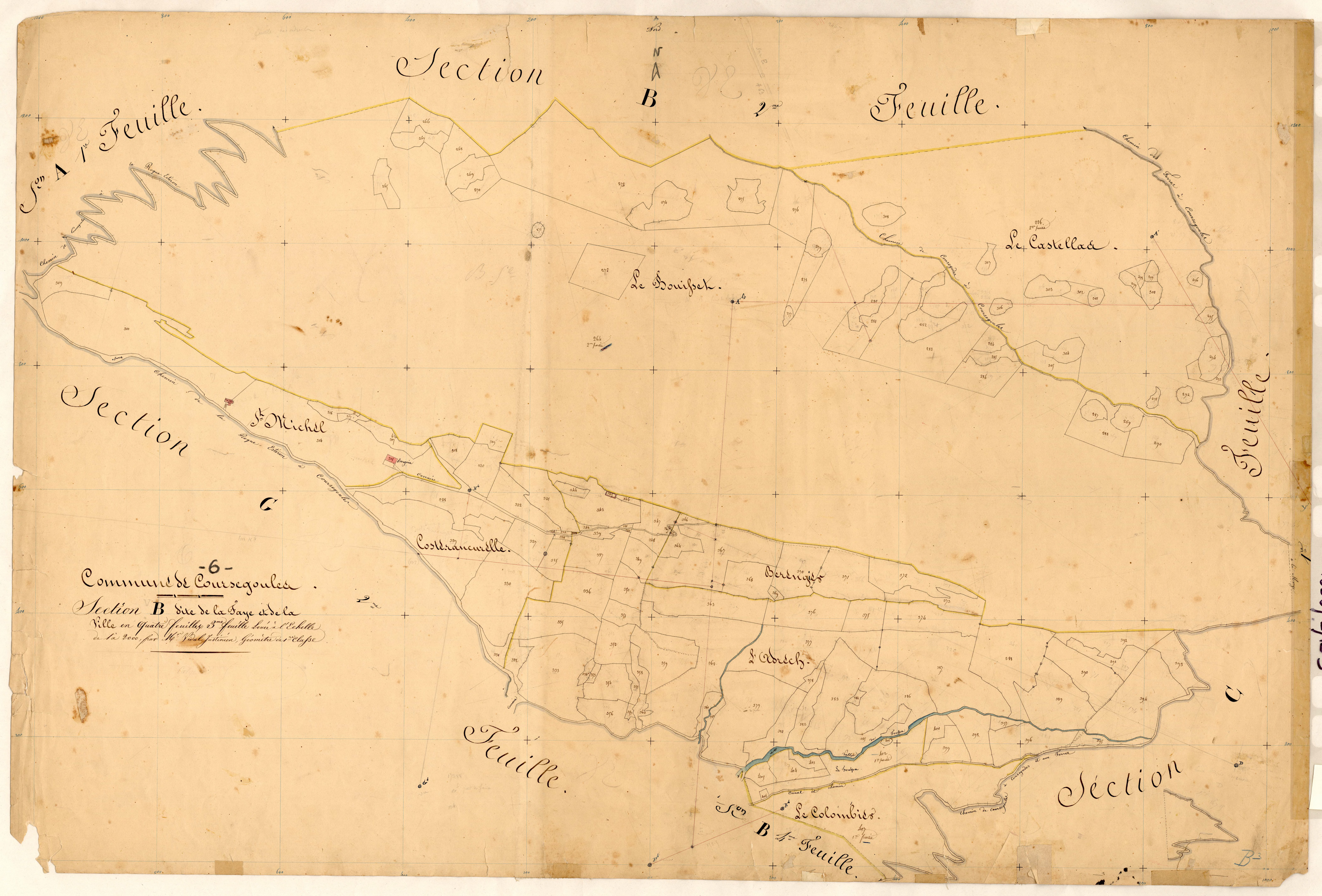 La Faye et la Ville. - Plan de section, B3