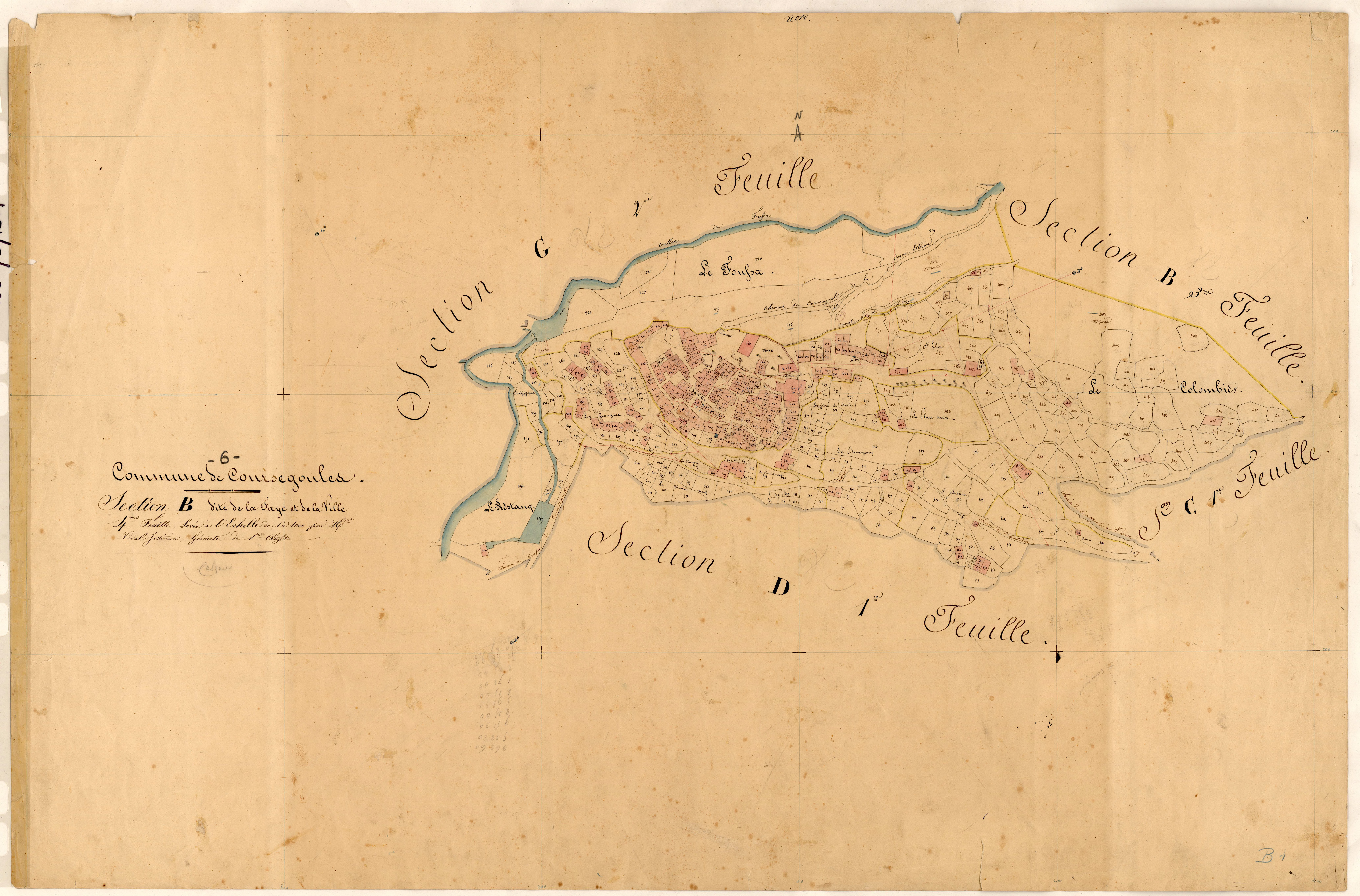 La Faye et la Ville. - Plan de section, B4