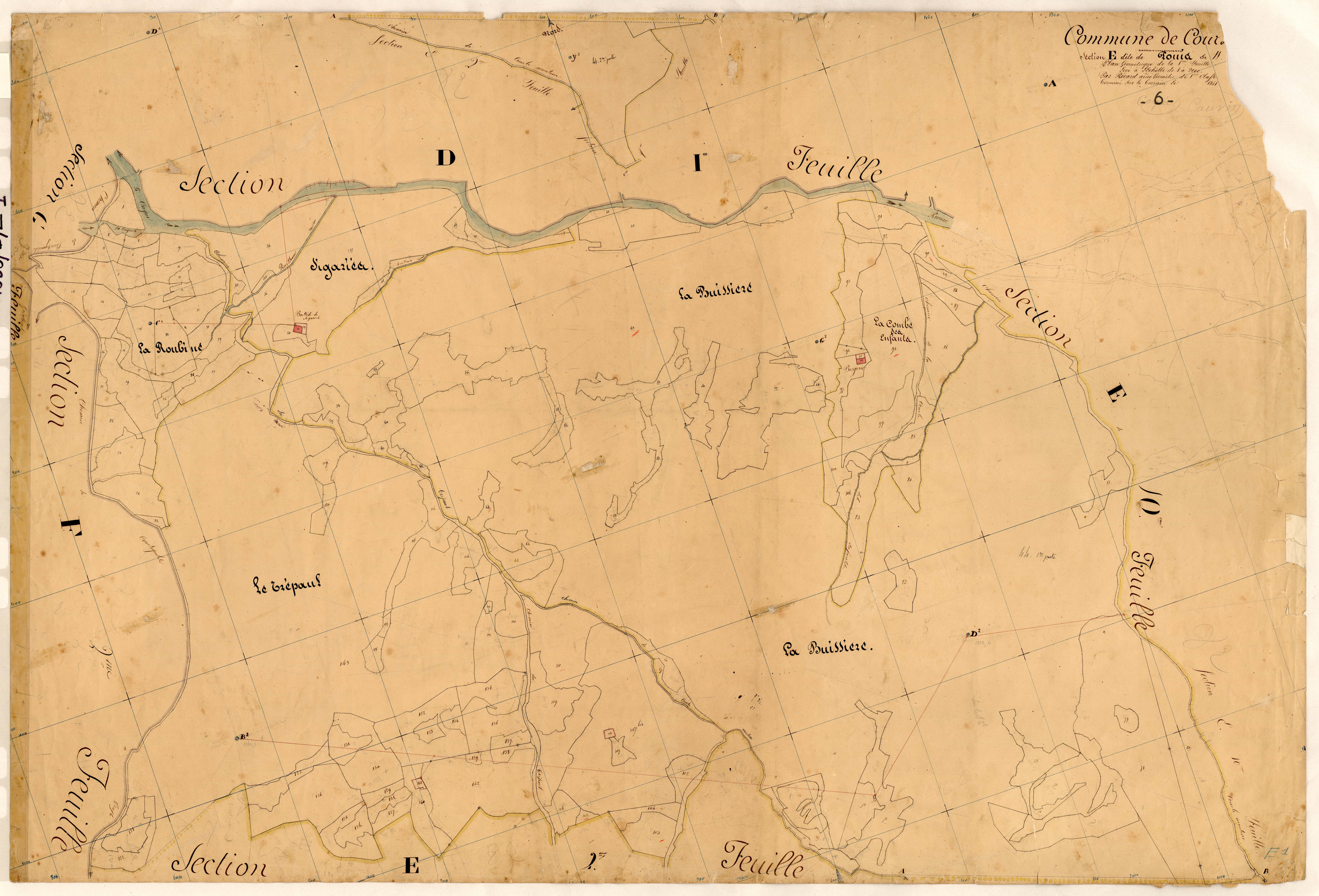 Pouis. - Plan de section, E1