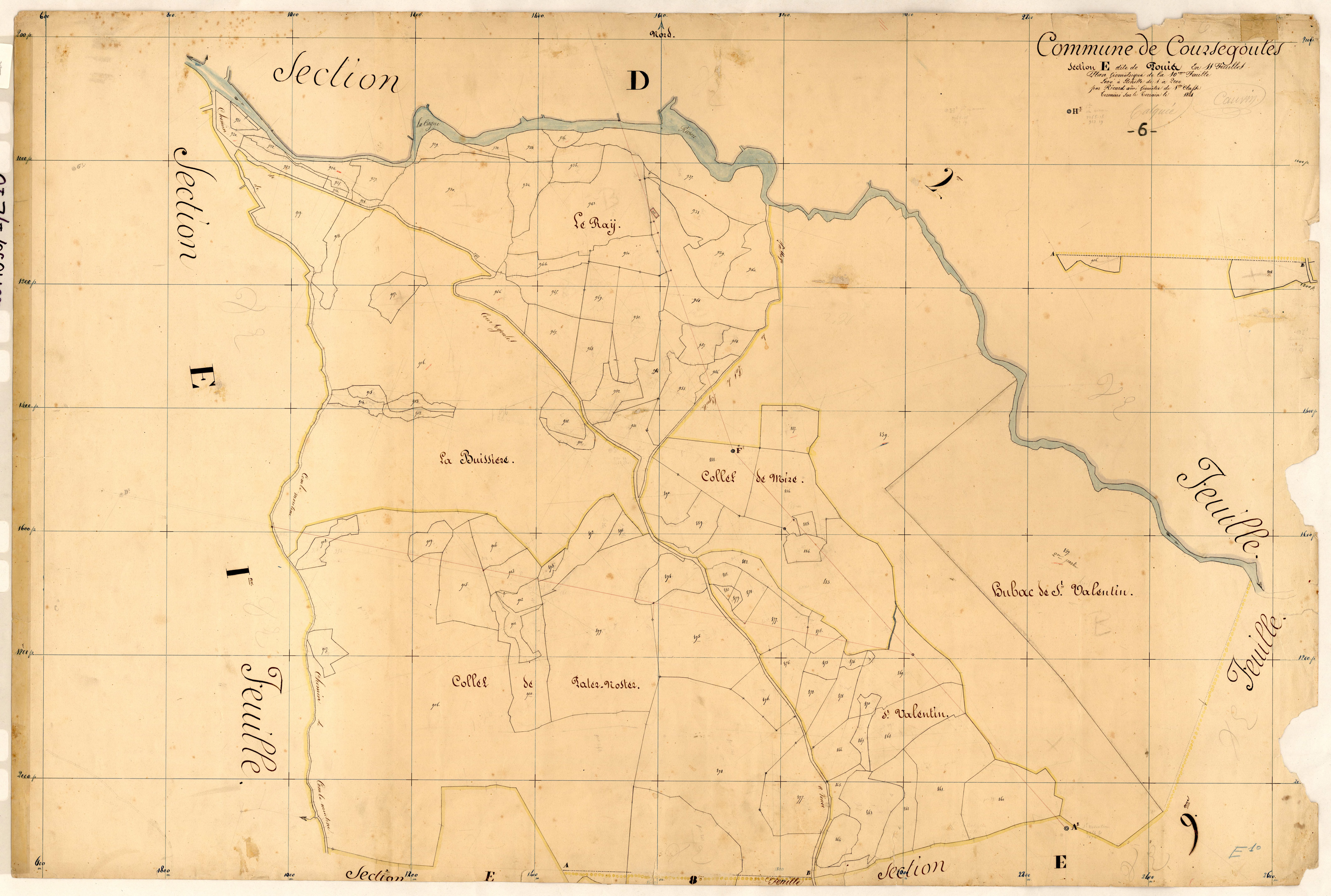 Pouis. - Plan de section, E10