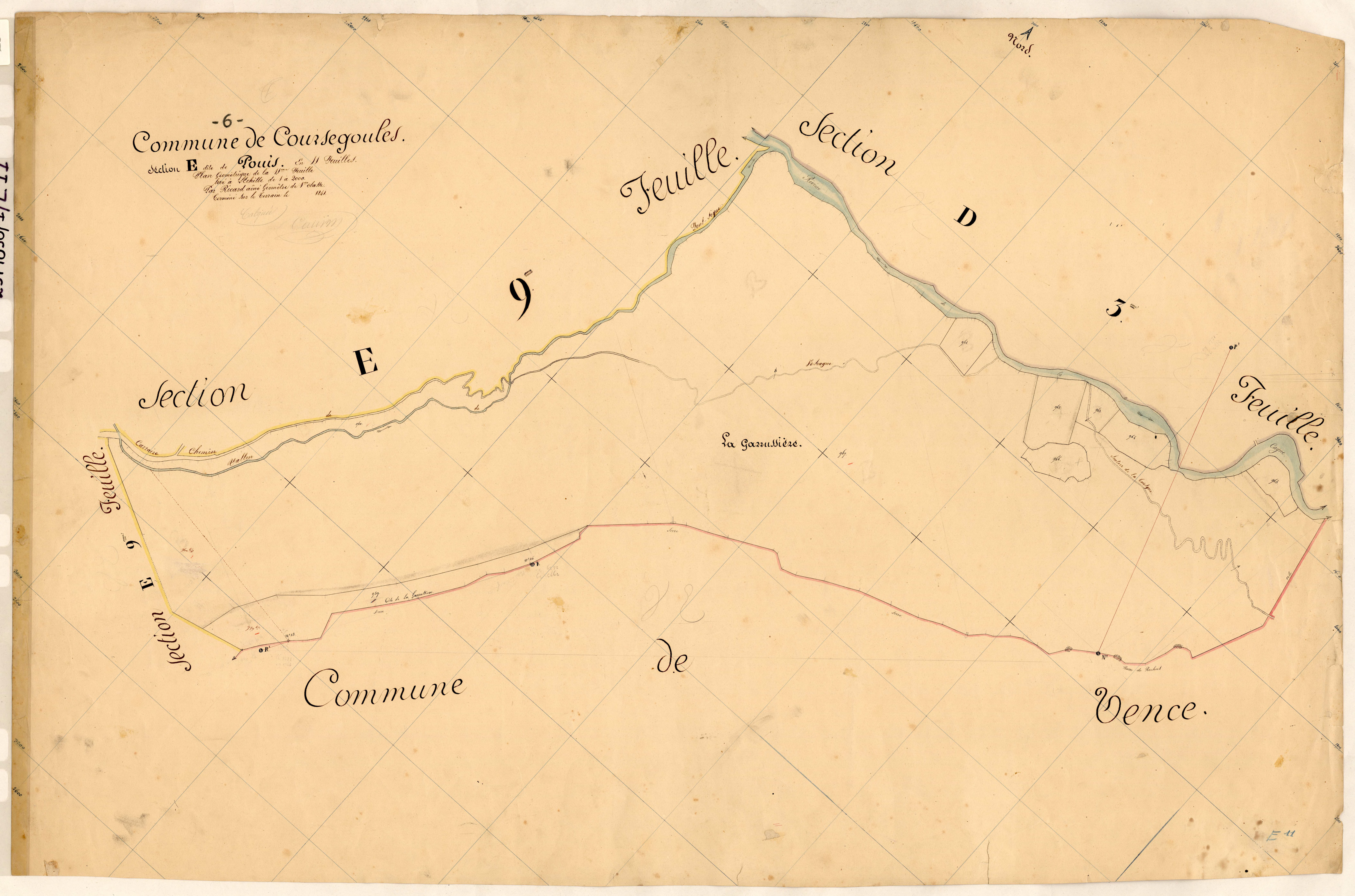 Pouis. - Plan de section, E11