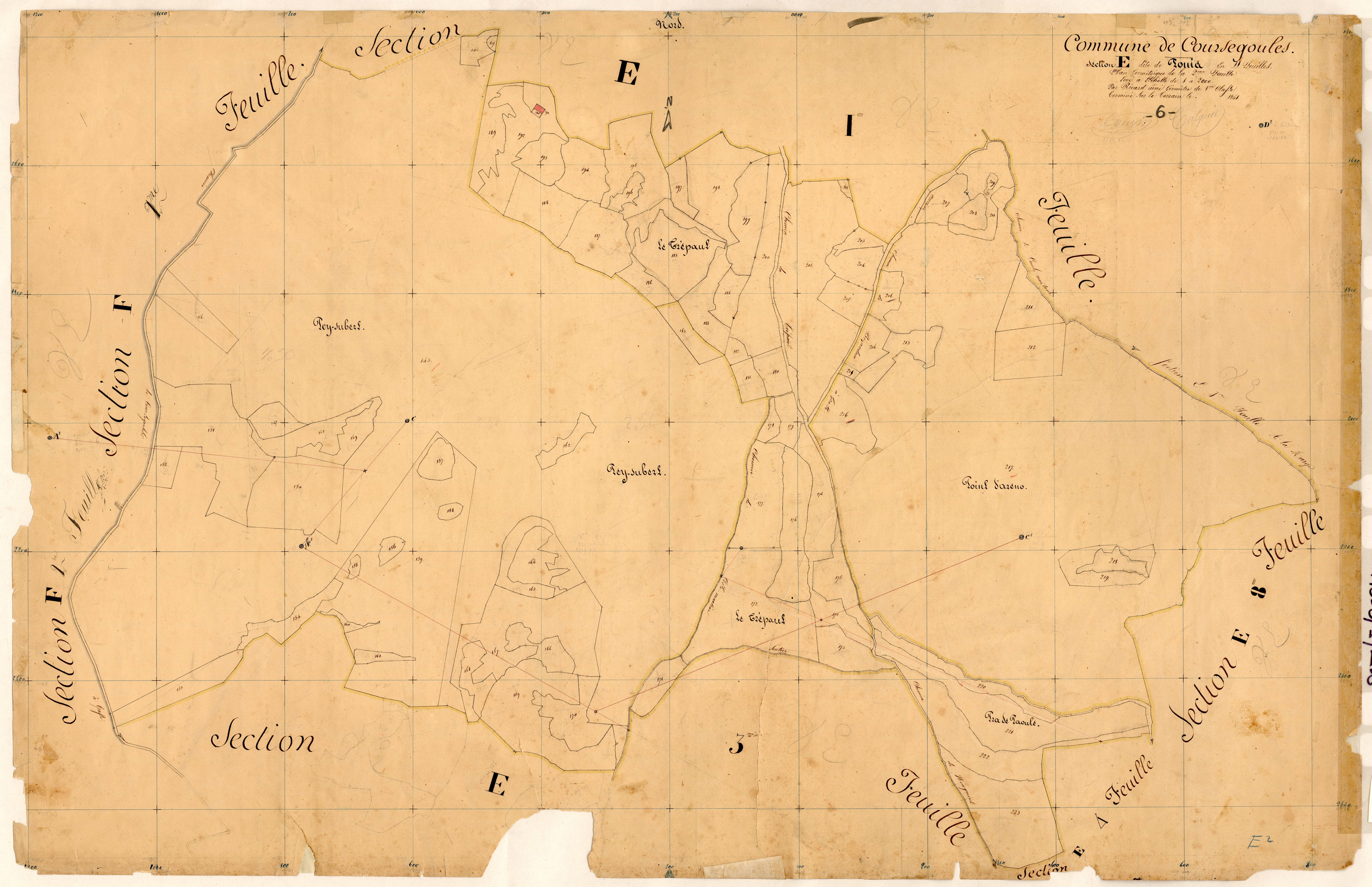 Pouis. - Plan de section, E2