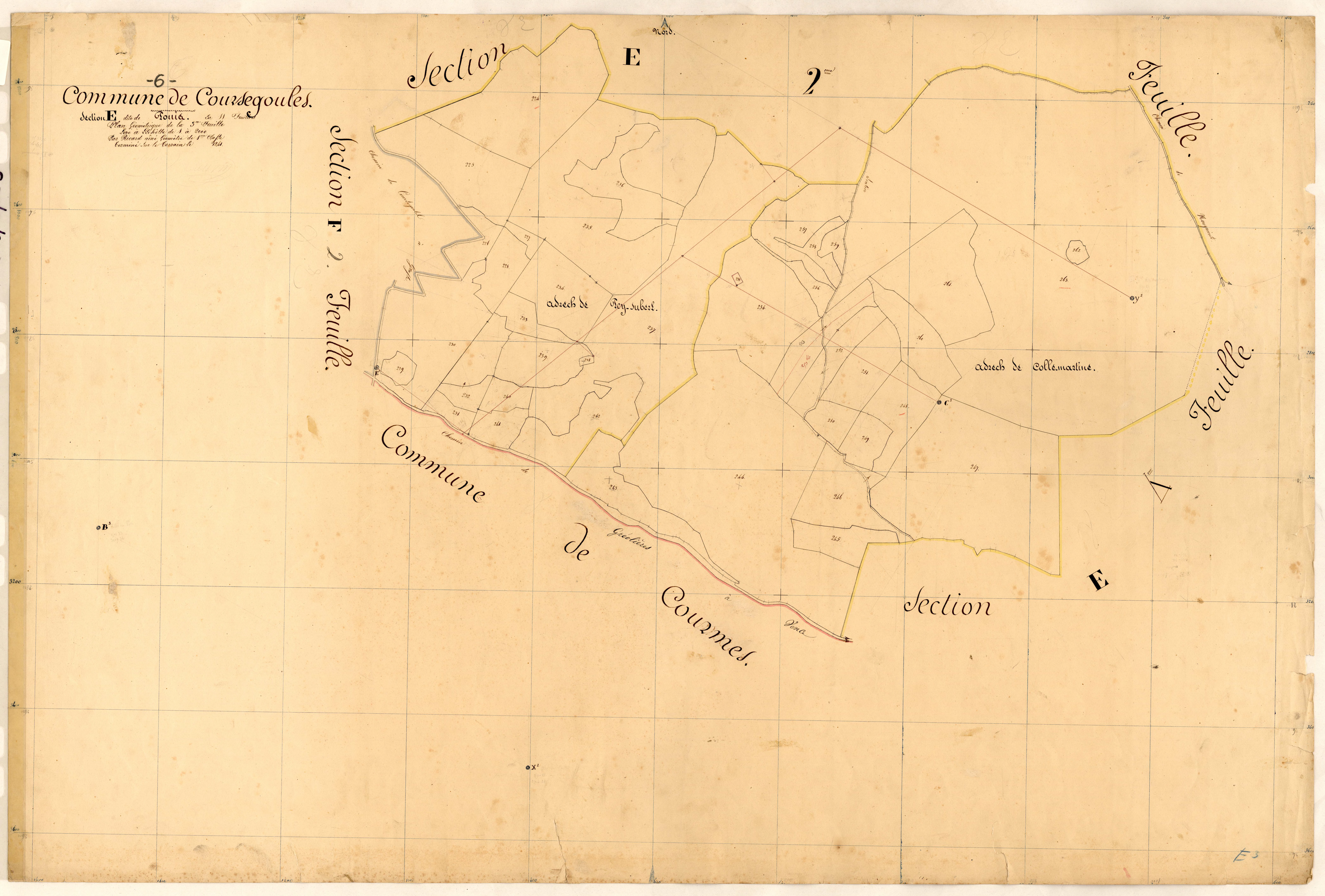 Pouis. - Plan de section, E3