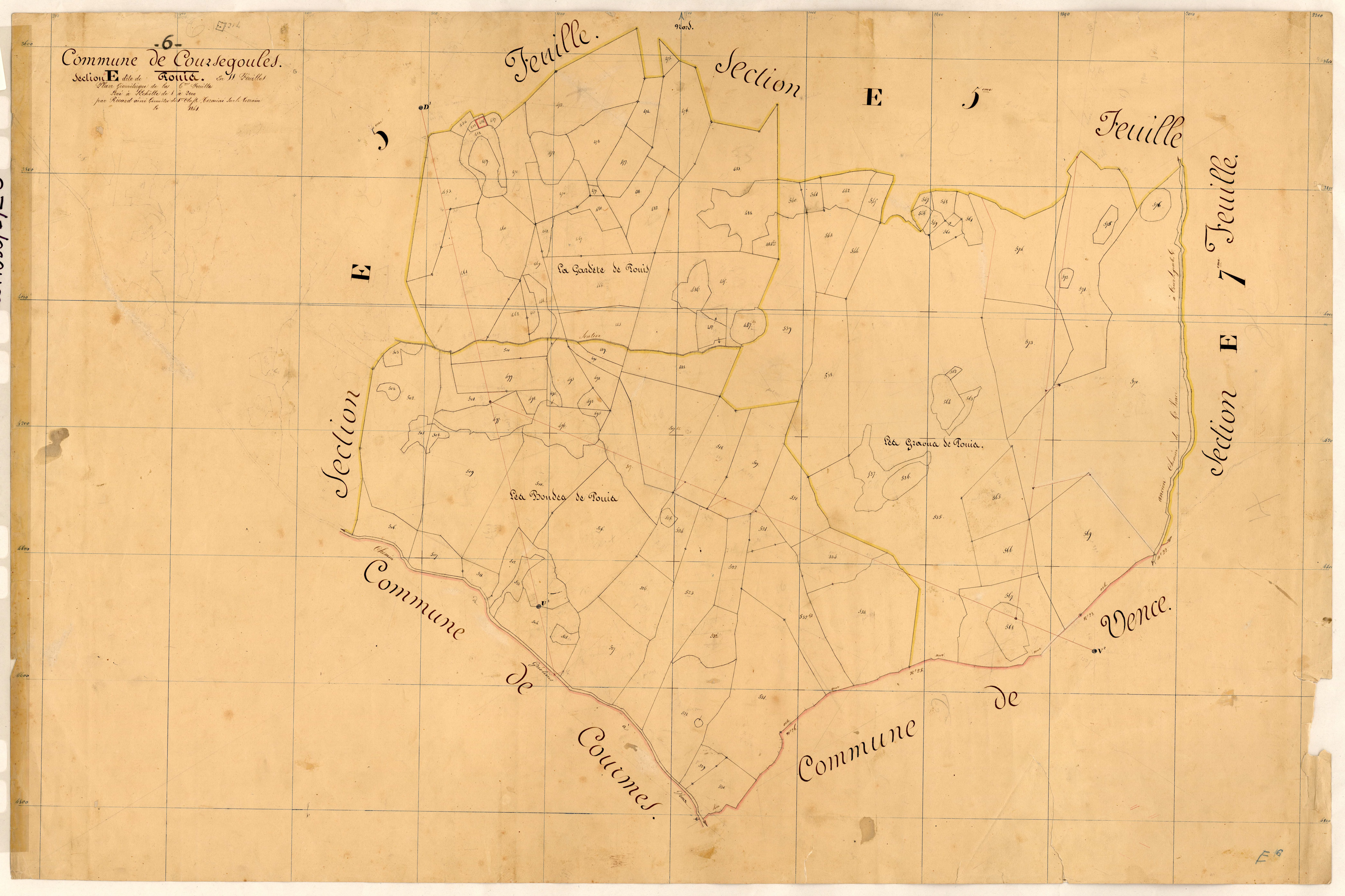 Pouis. - Plan de section, E6