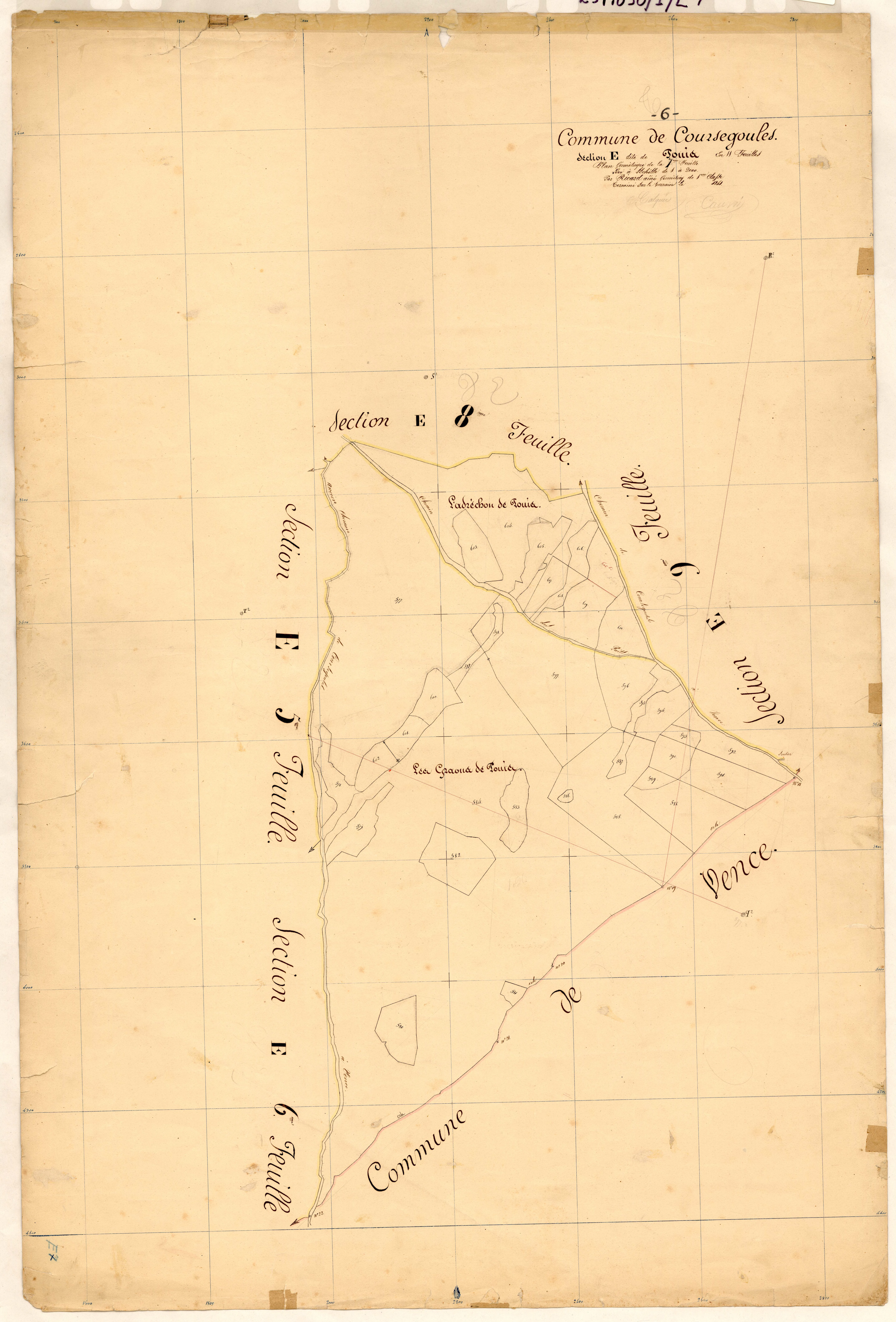 Pouis. - Plan de section, E7
