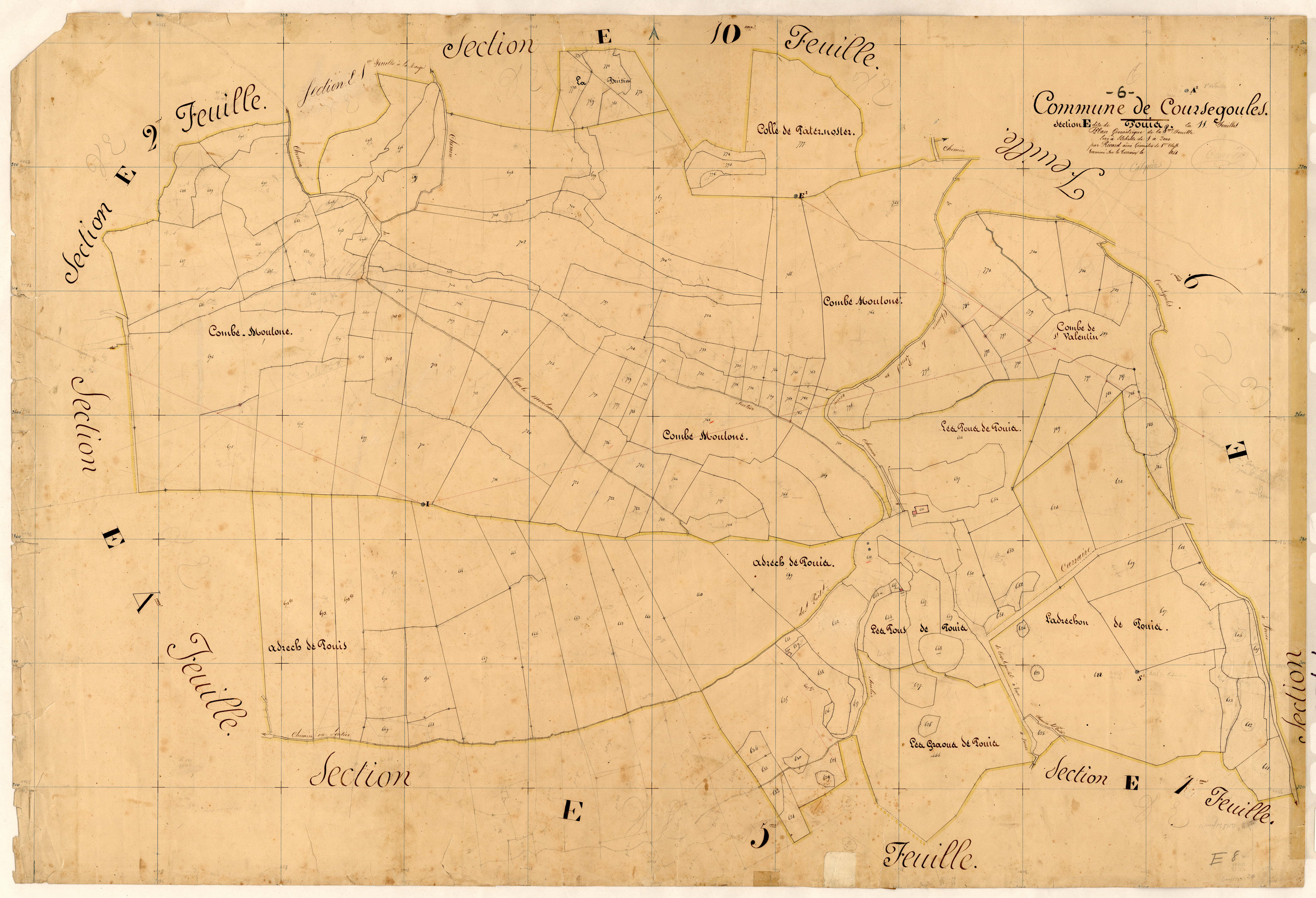 Pouis. - Plan de section, E8