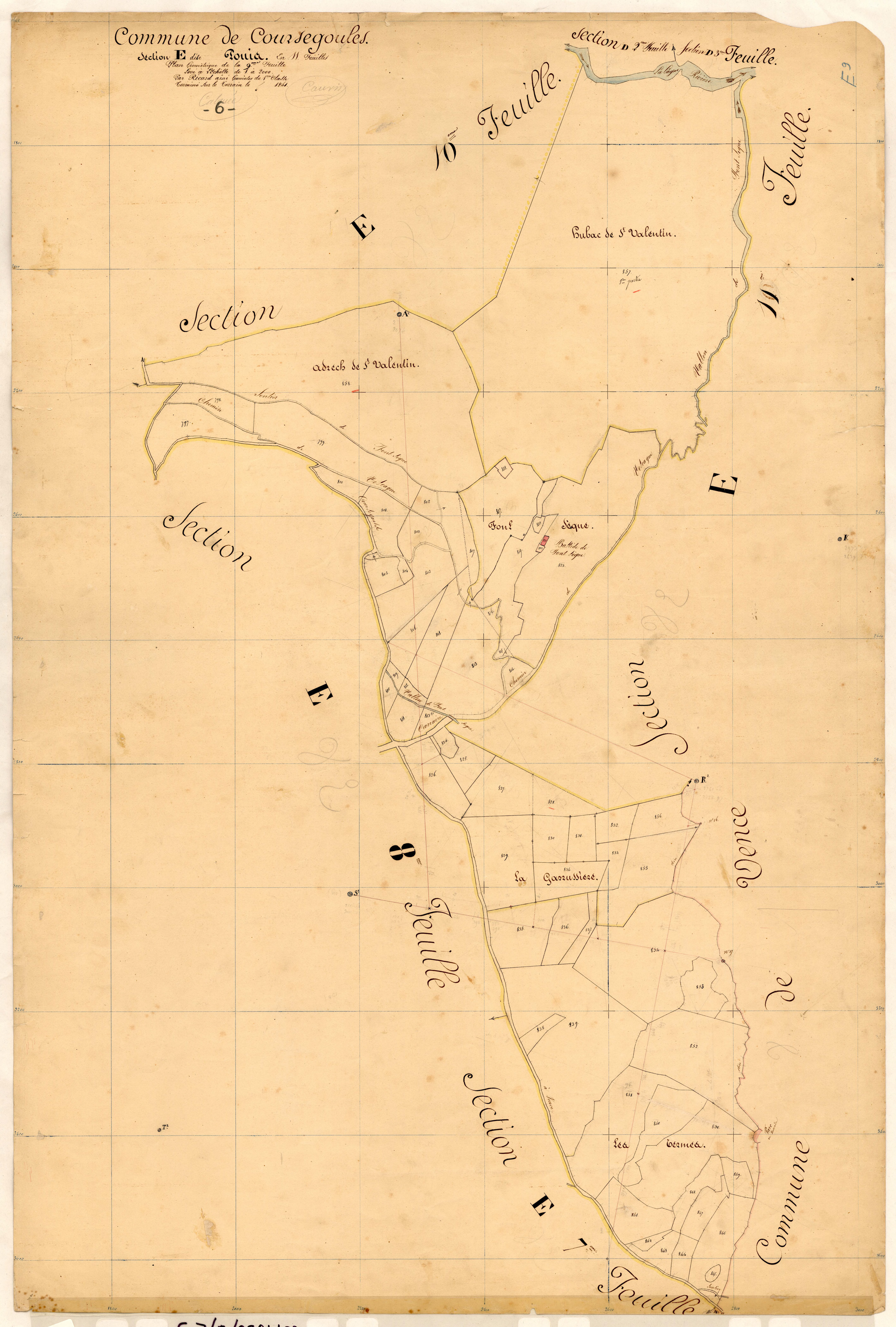 Pouis. - Plan de section, E9