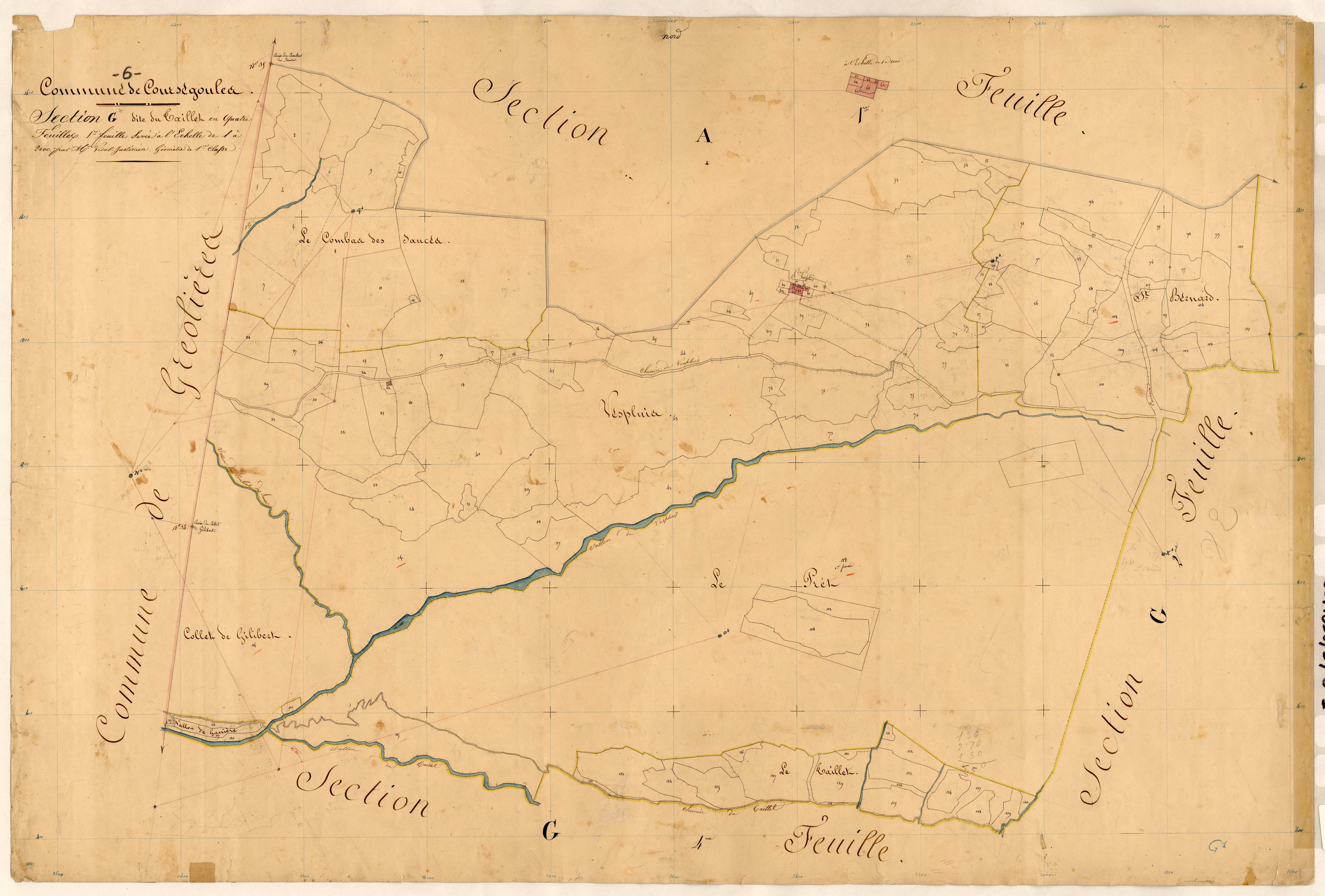 Le Taillet. - Plan de section, G1