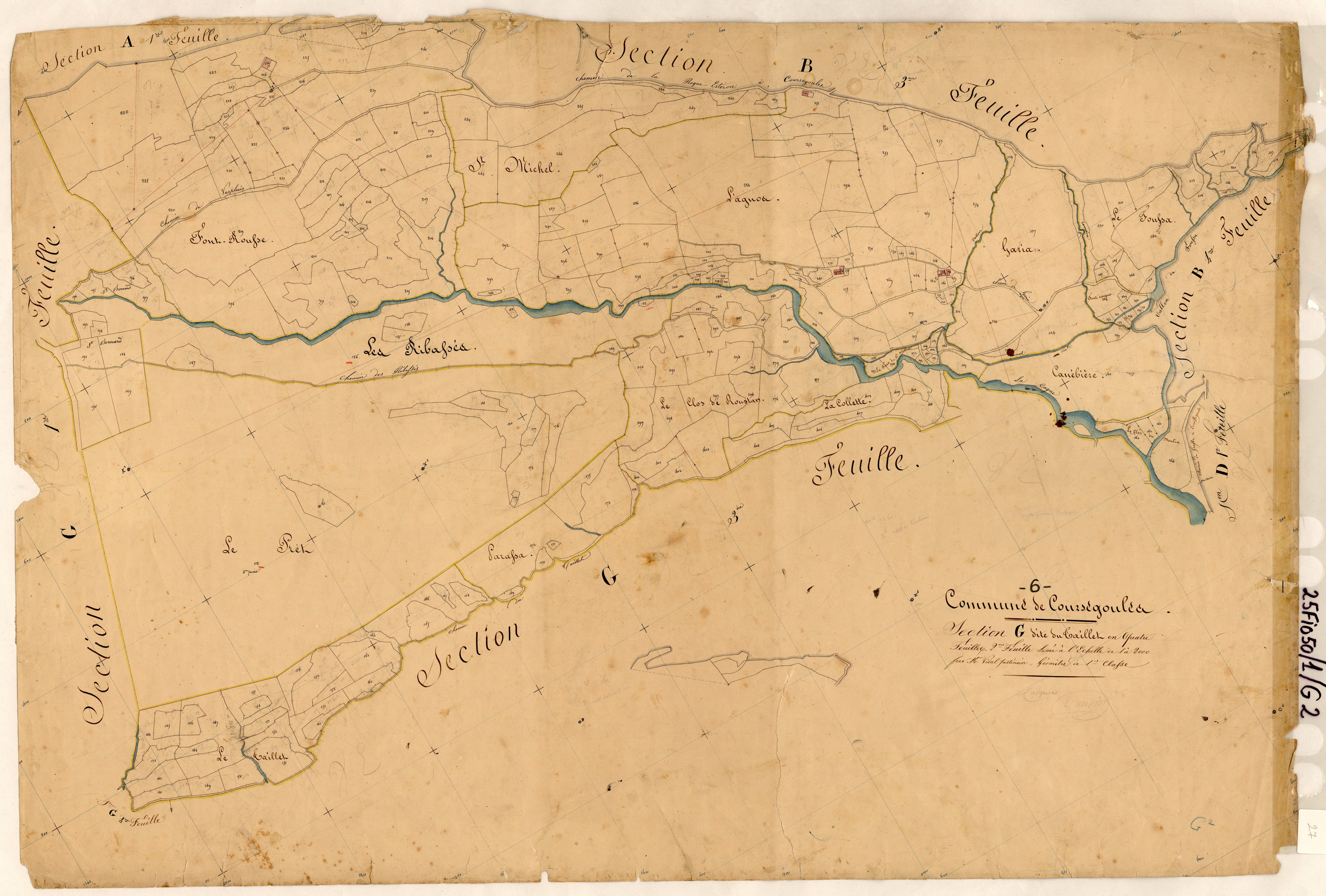 Le Taillet. - Plan de section, G2