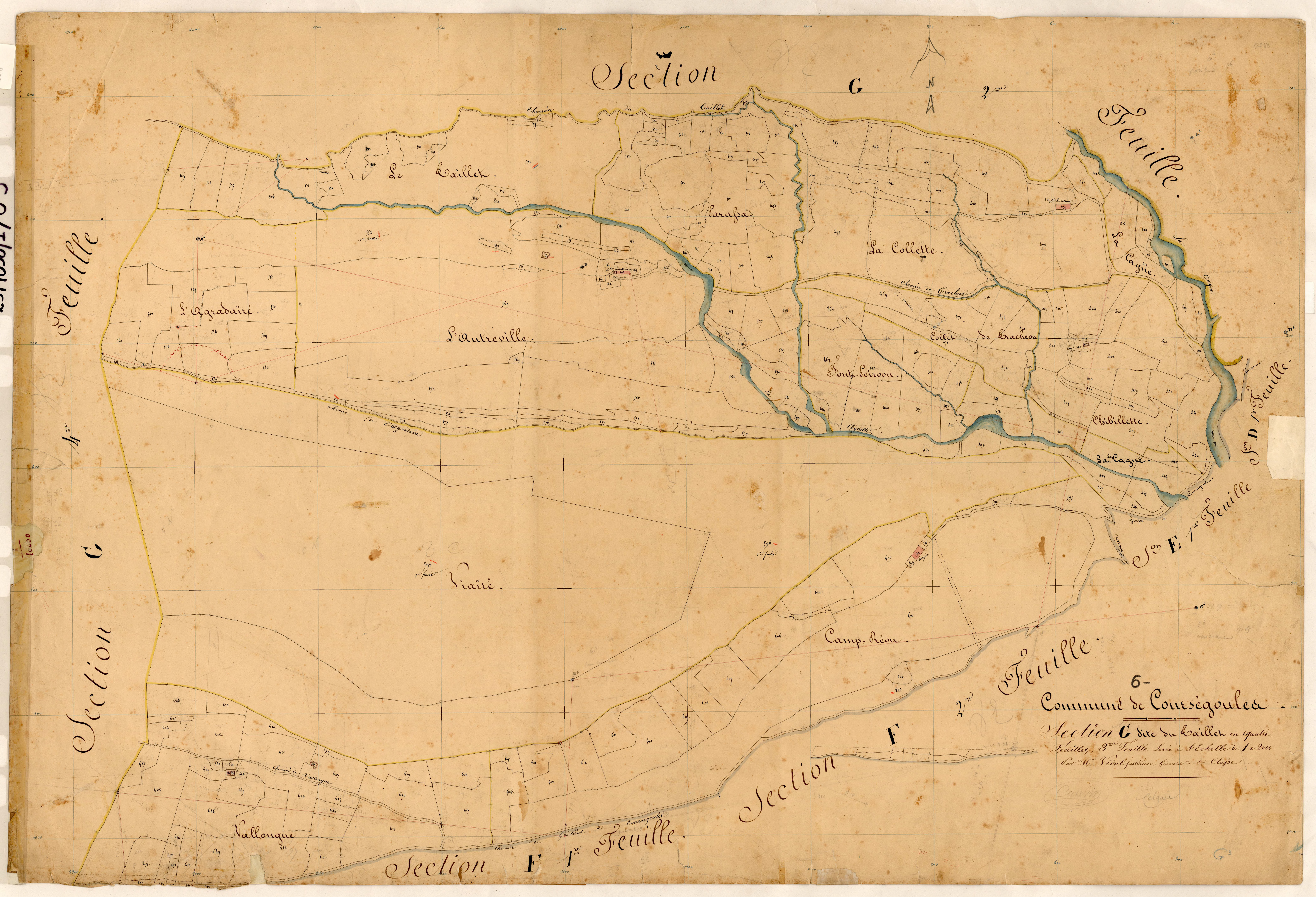 Le Taillet. - Plan de section, G3
