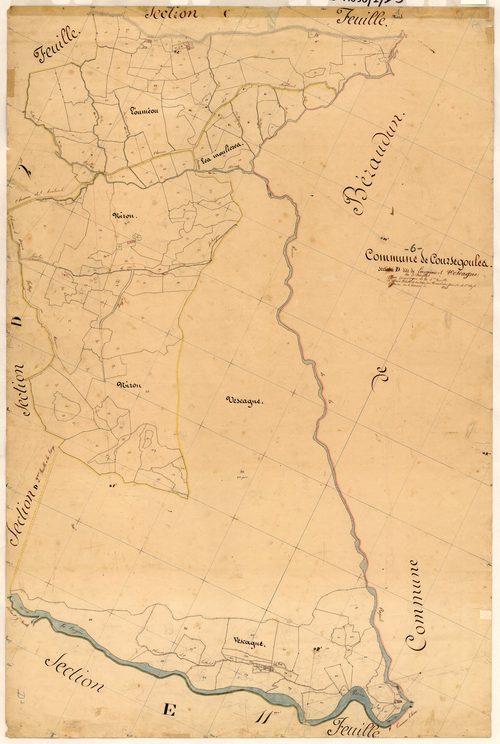 L'Oumeou et Vescagne. - Plan de section, D3