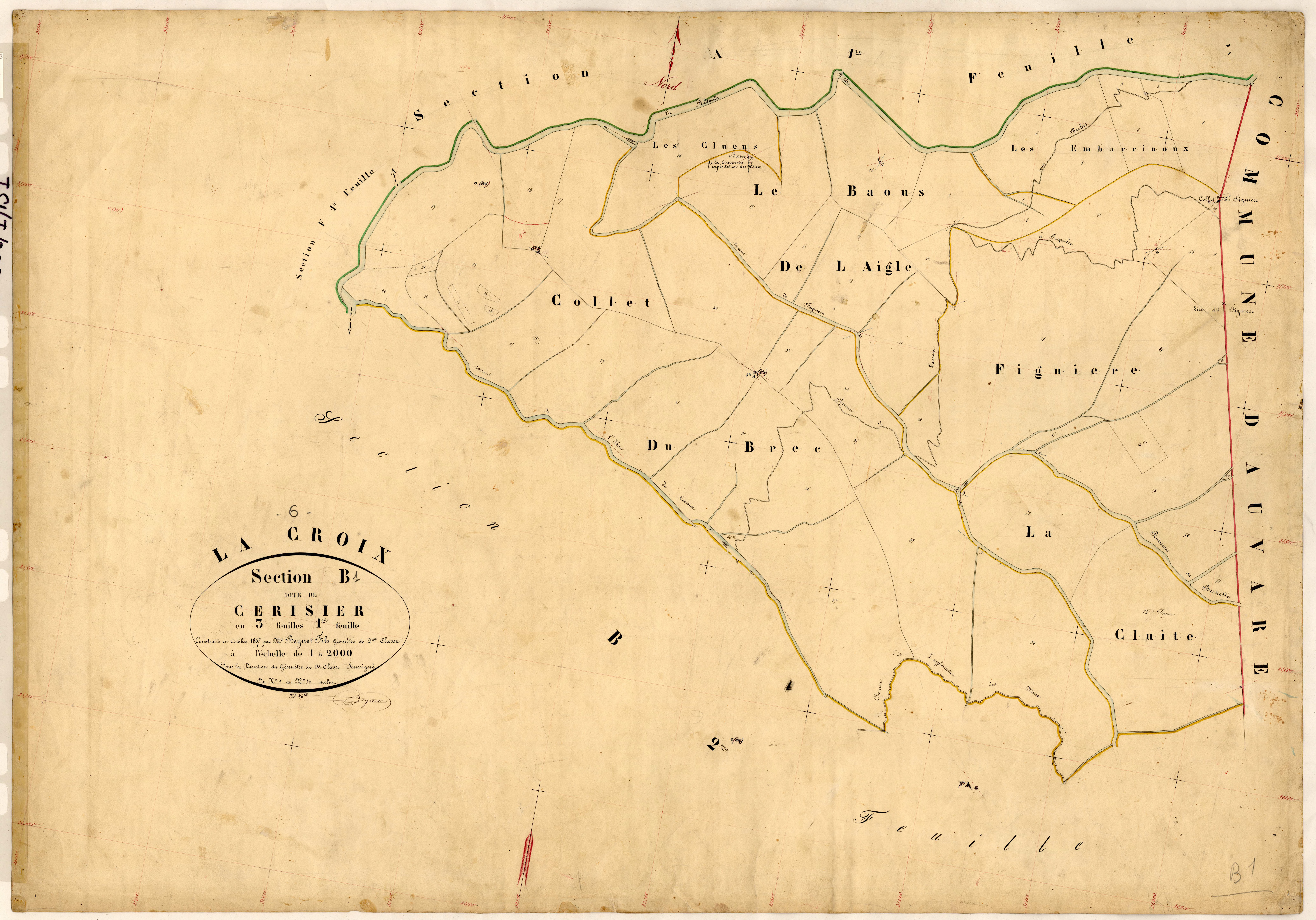 Cerisier. - Plan de section, B1