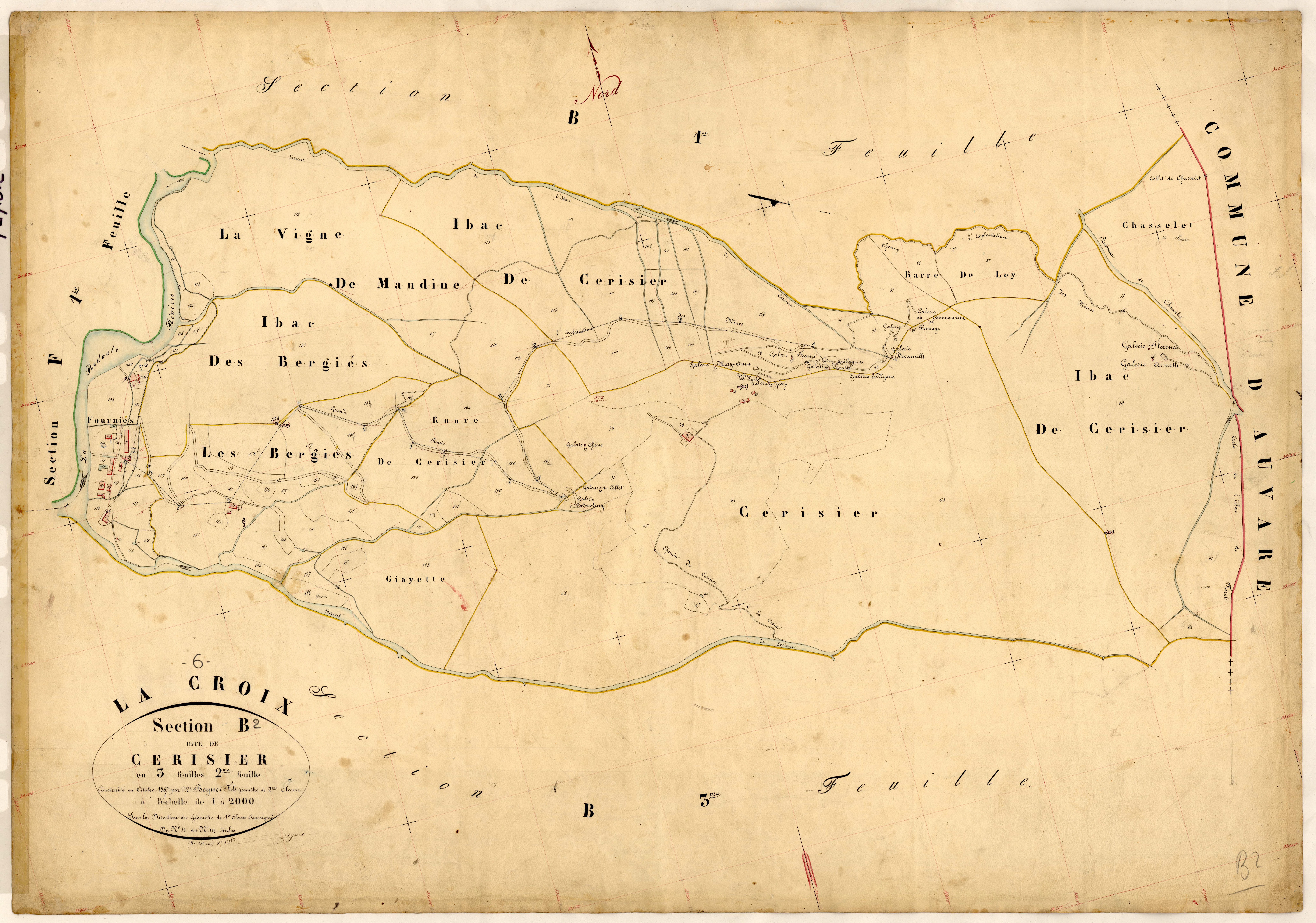 Cerisier. - Plan de section, B2