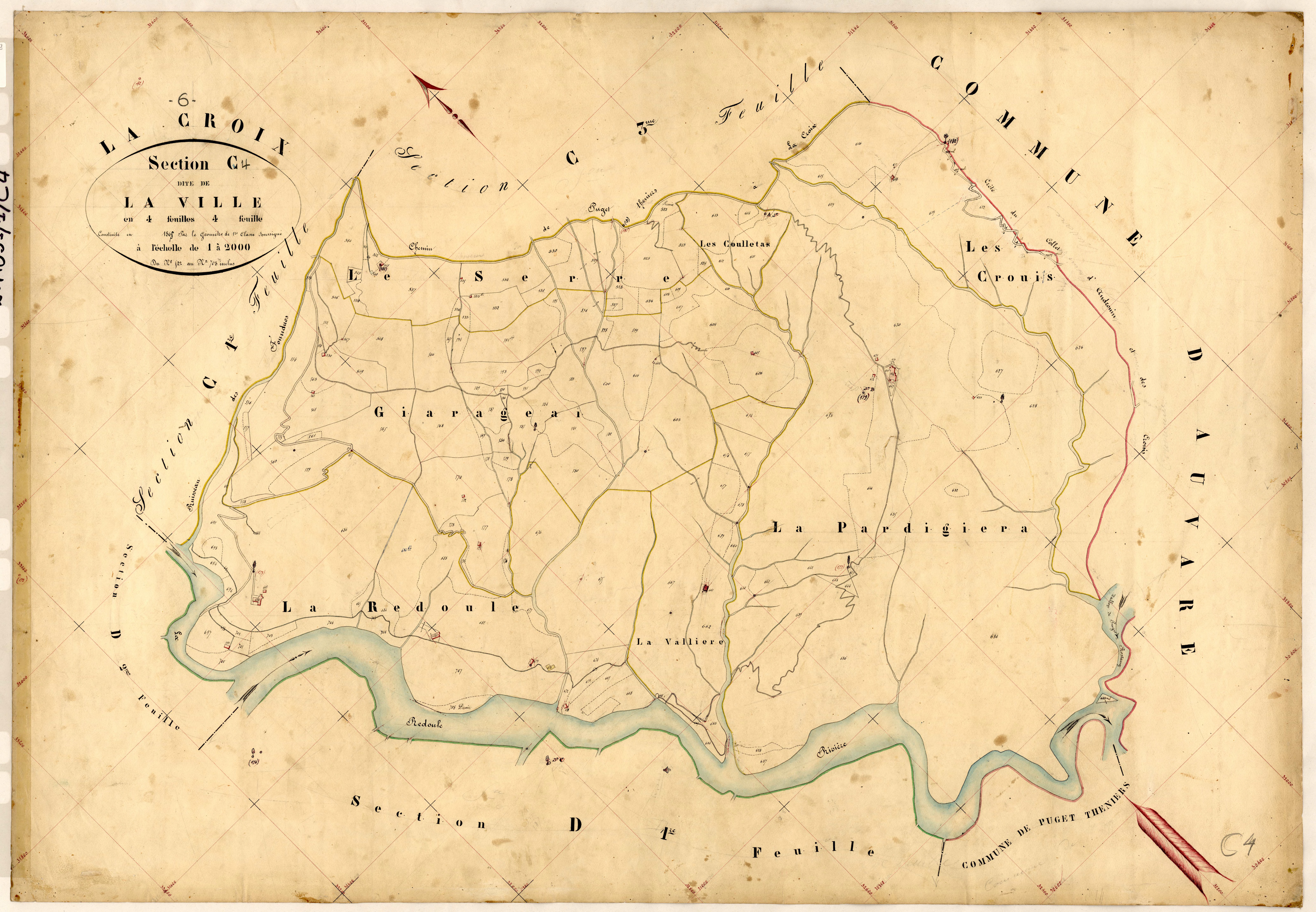 La Ville. - Plan de section, C4