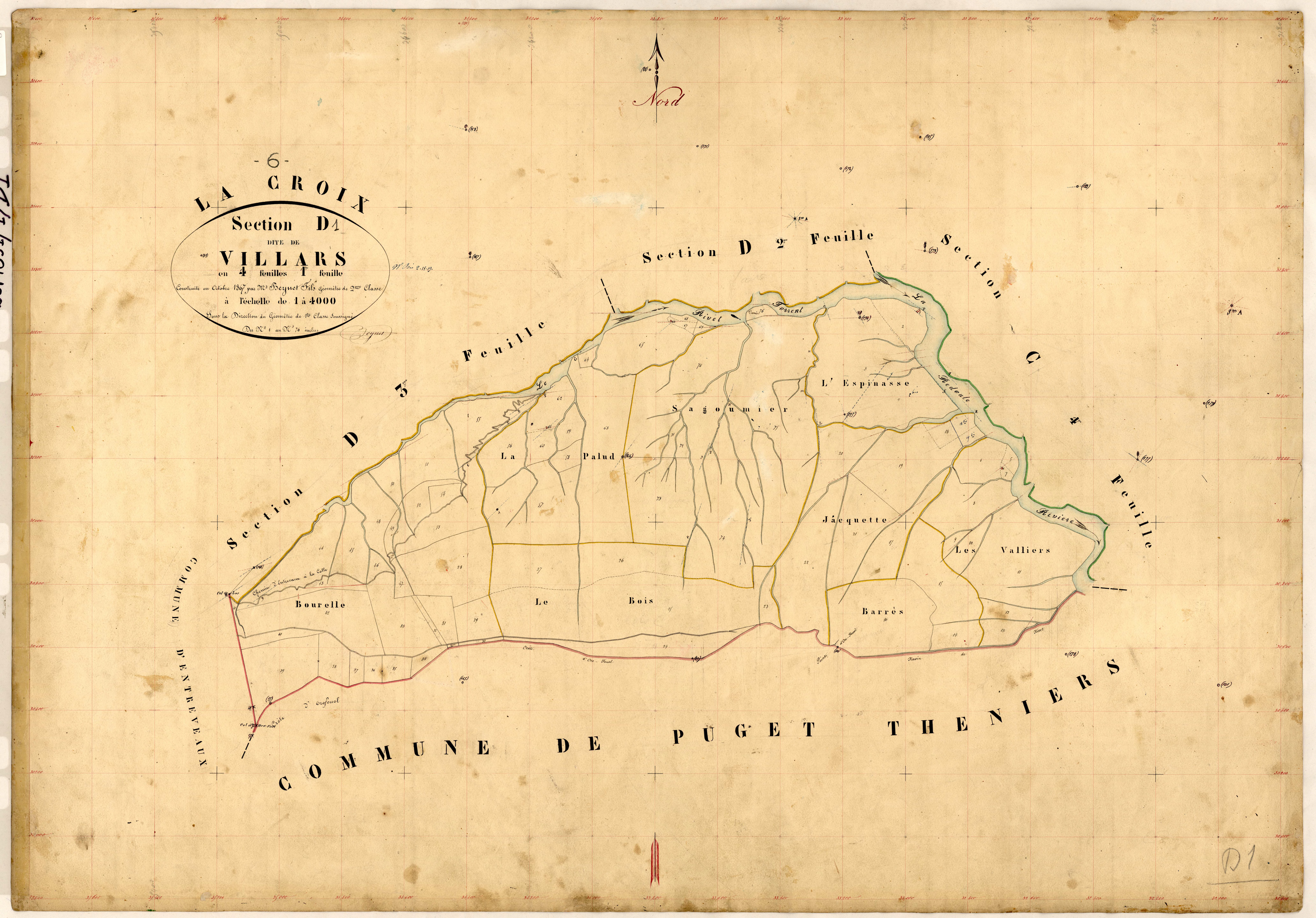 Villars. - Plan de section, D1