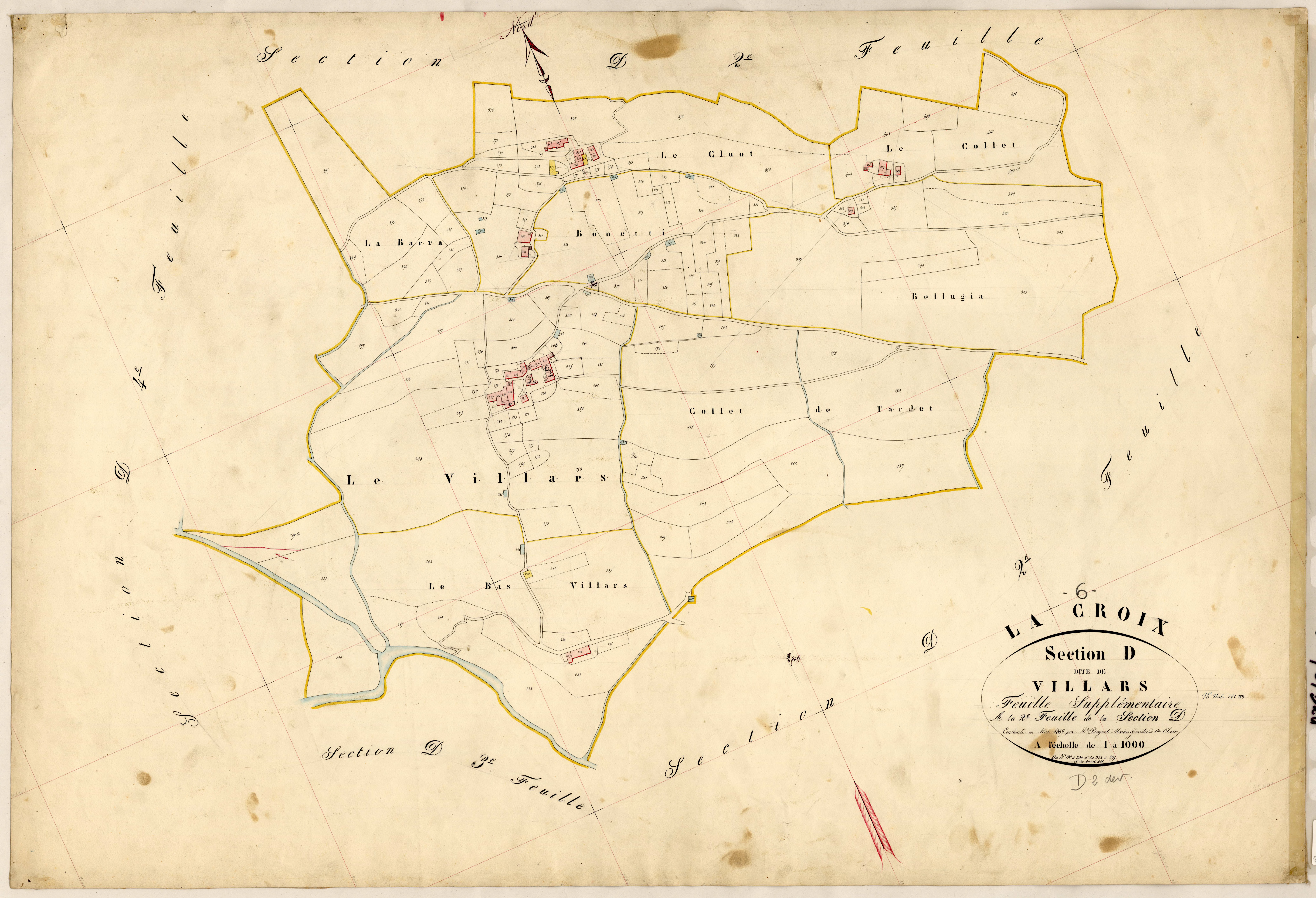 Villars (développement). - Plan de section, D2(d)
