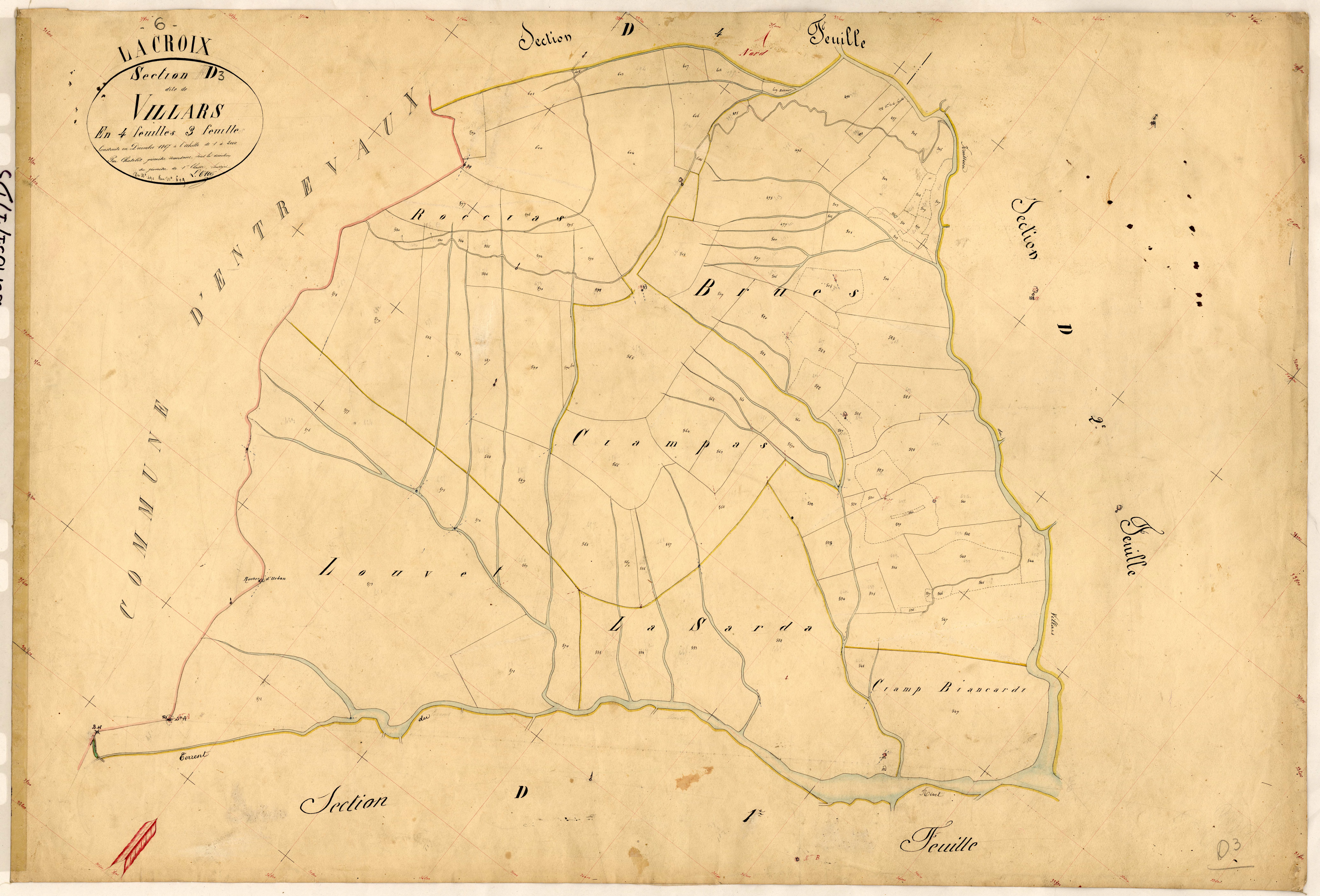 Villars. - Plan de section, D3