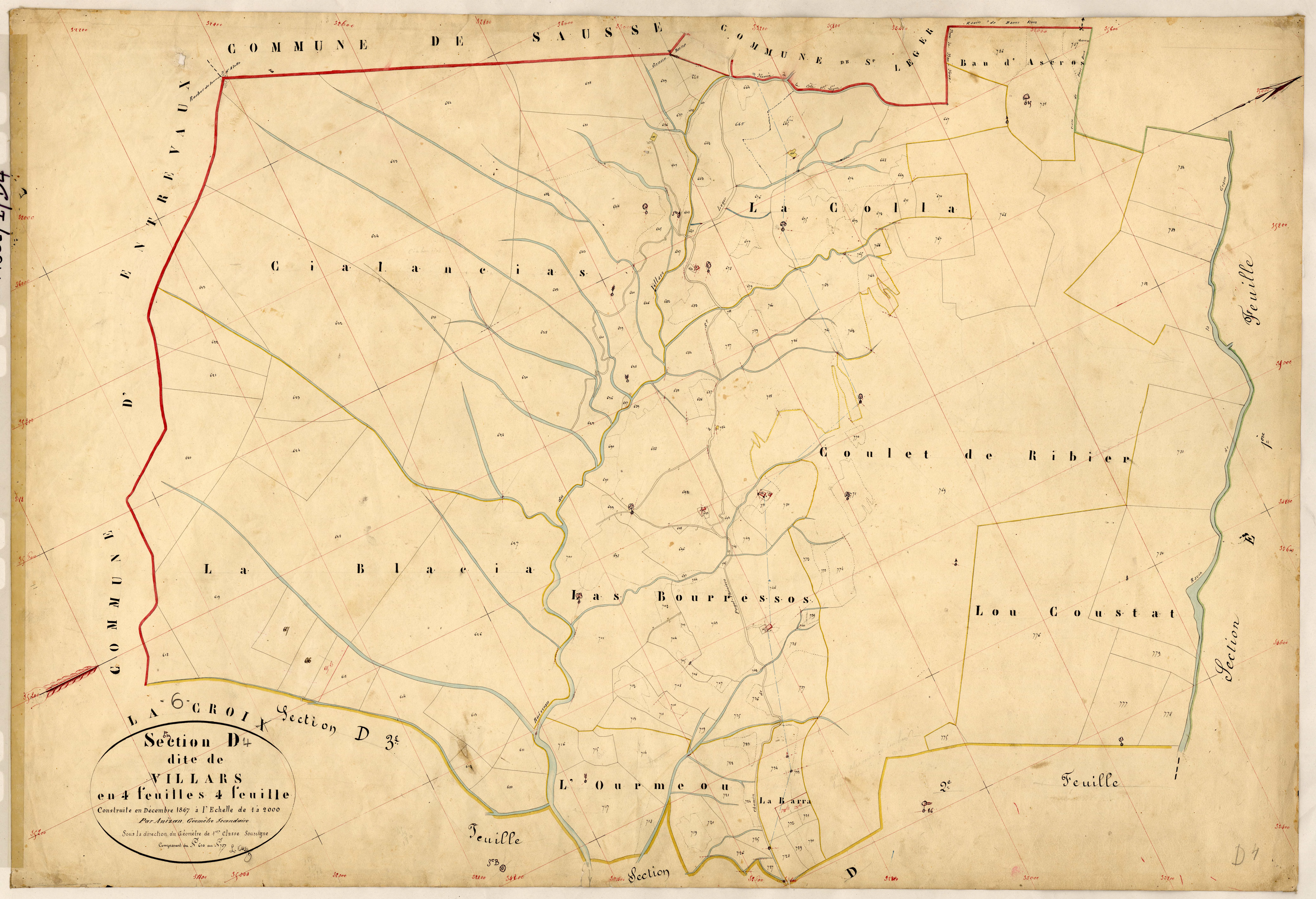 Villars. - Plan de section, D4