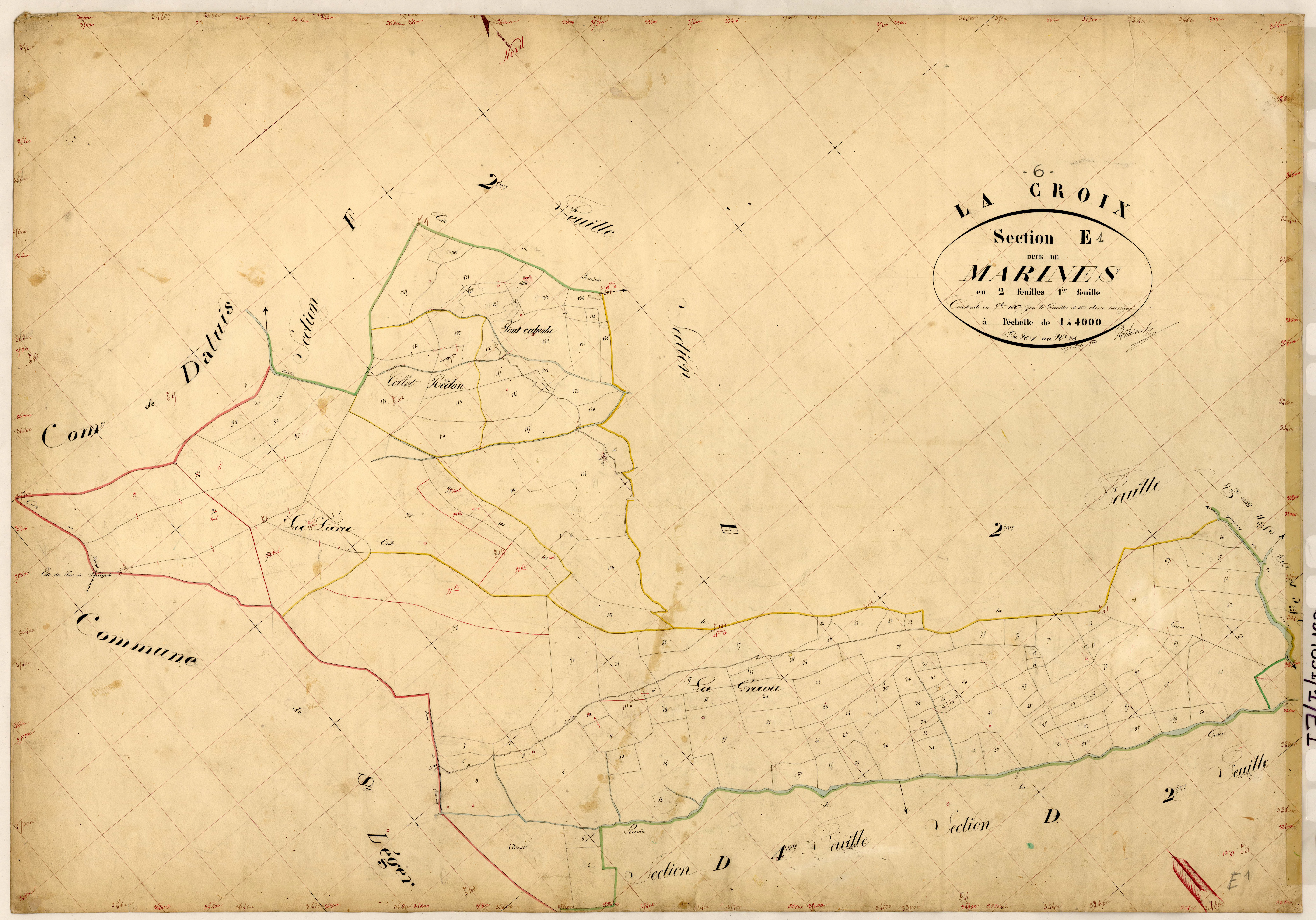Marines. - Plan de section, E1