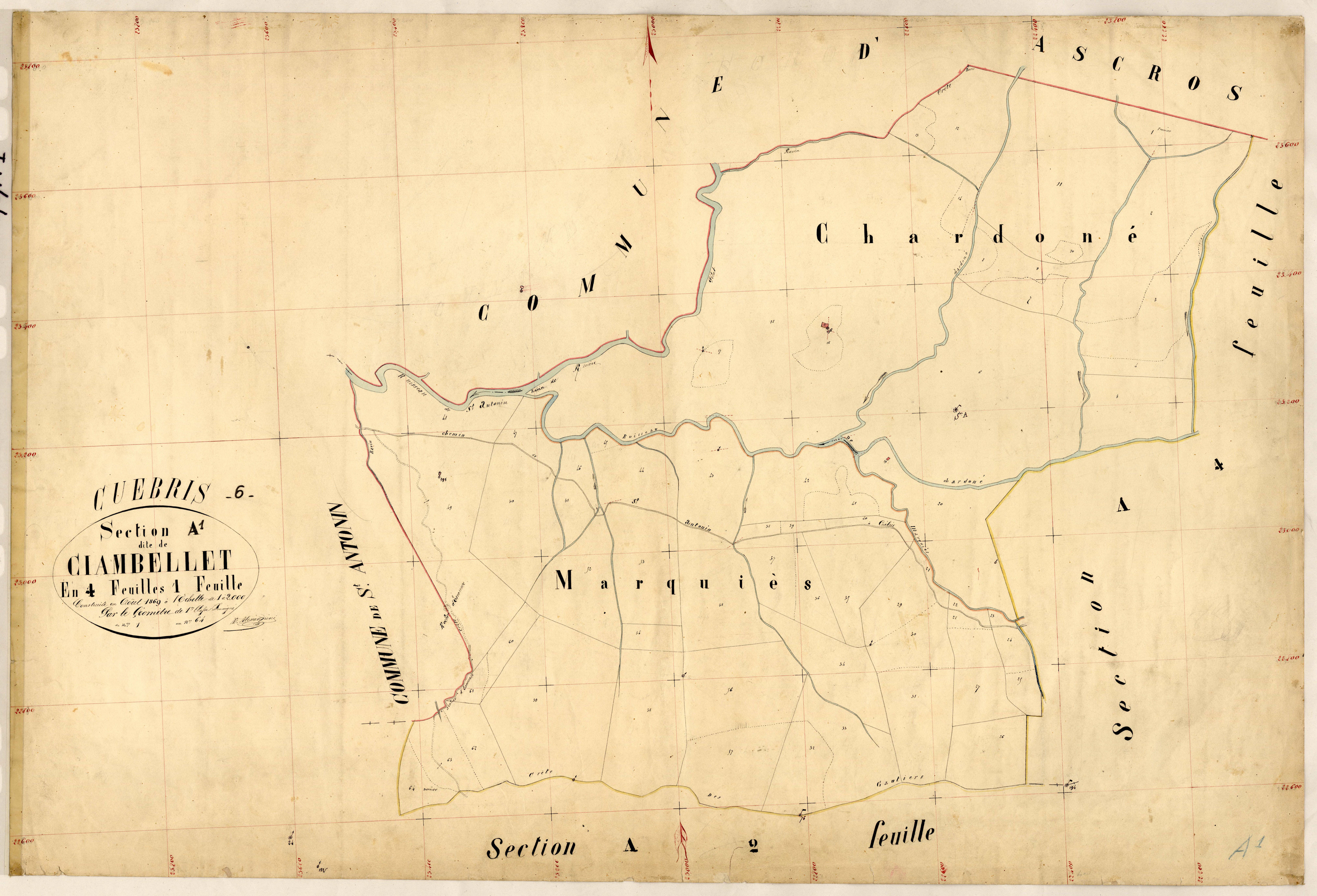 Ciambellet. - Plan de section, A1