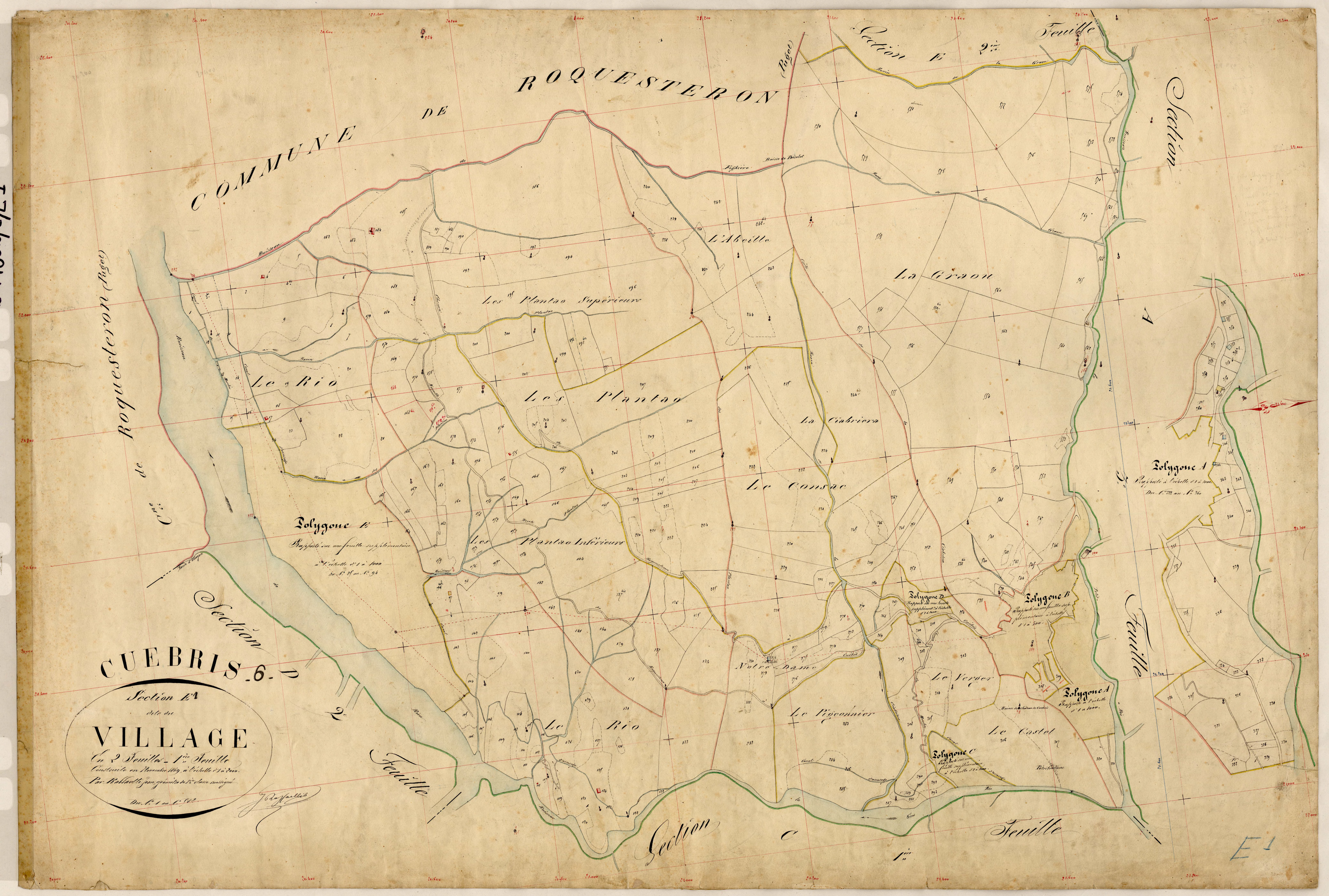 Le Village. - Plan de section, E1