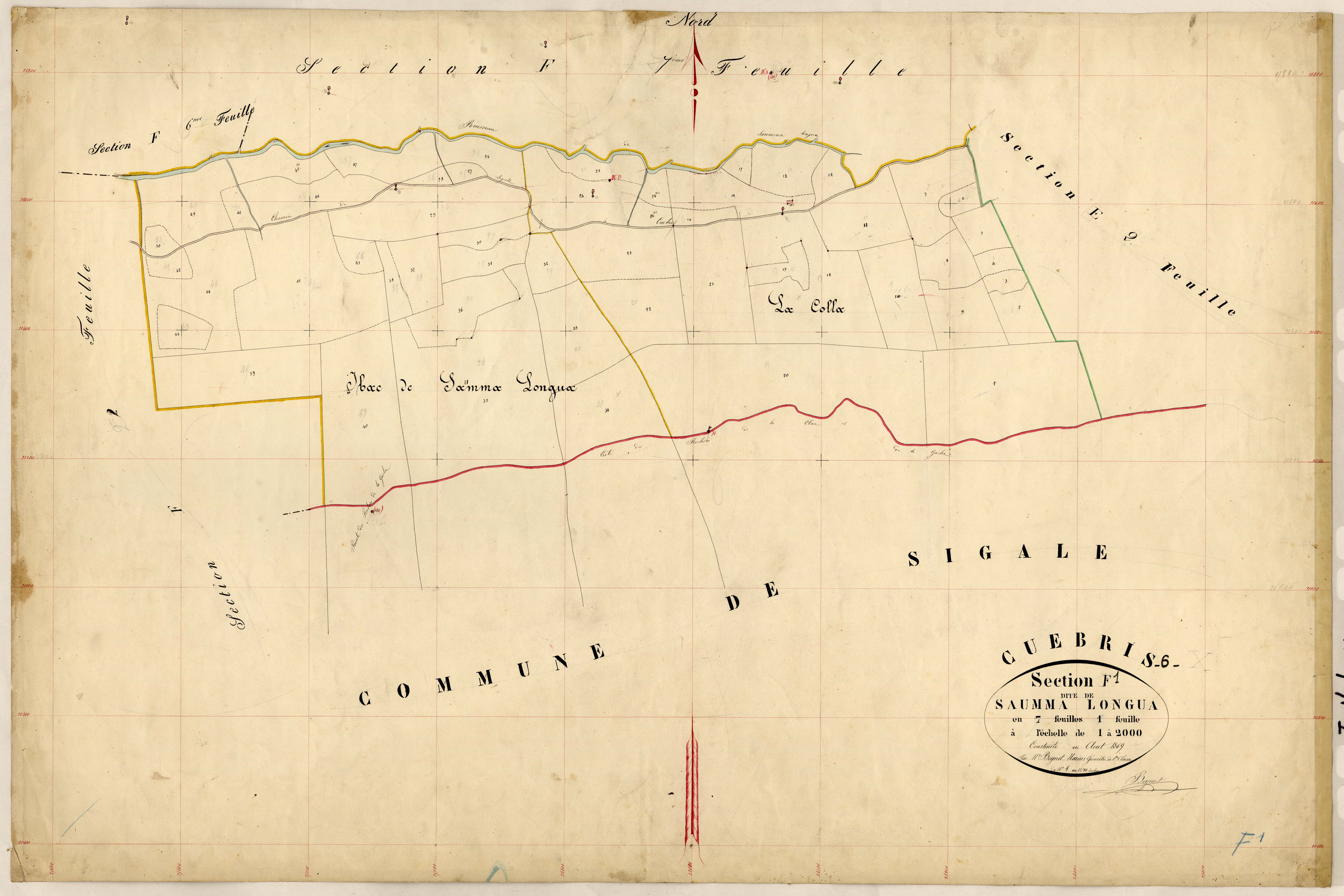 Saumma Longua. - Plan de section, F1