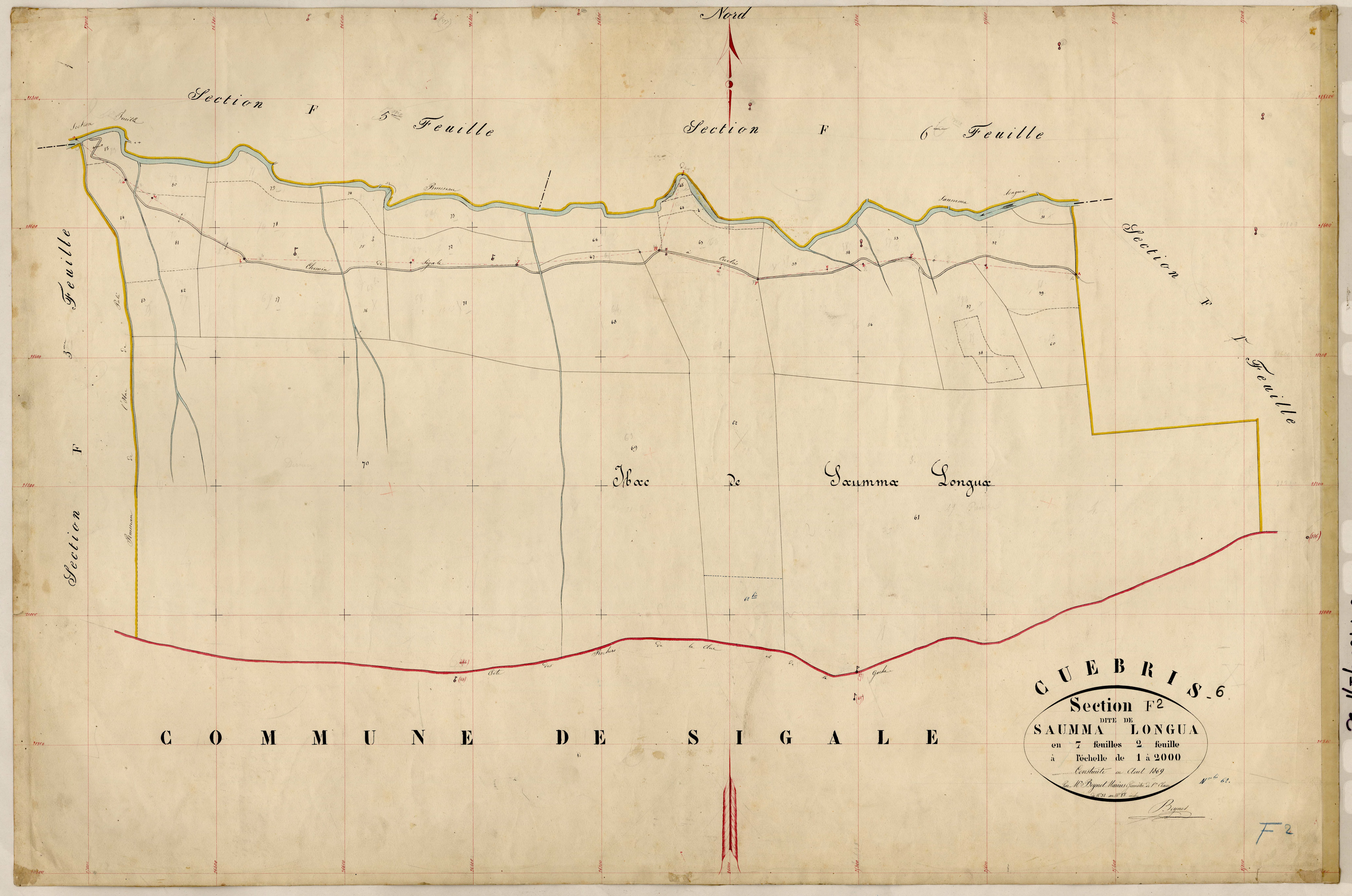 Saumma Longua. - Plan de section, F2