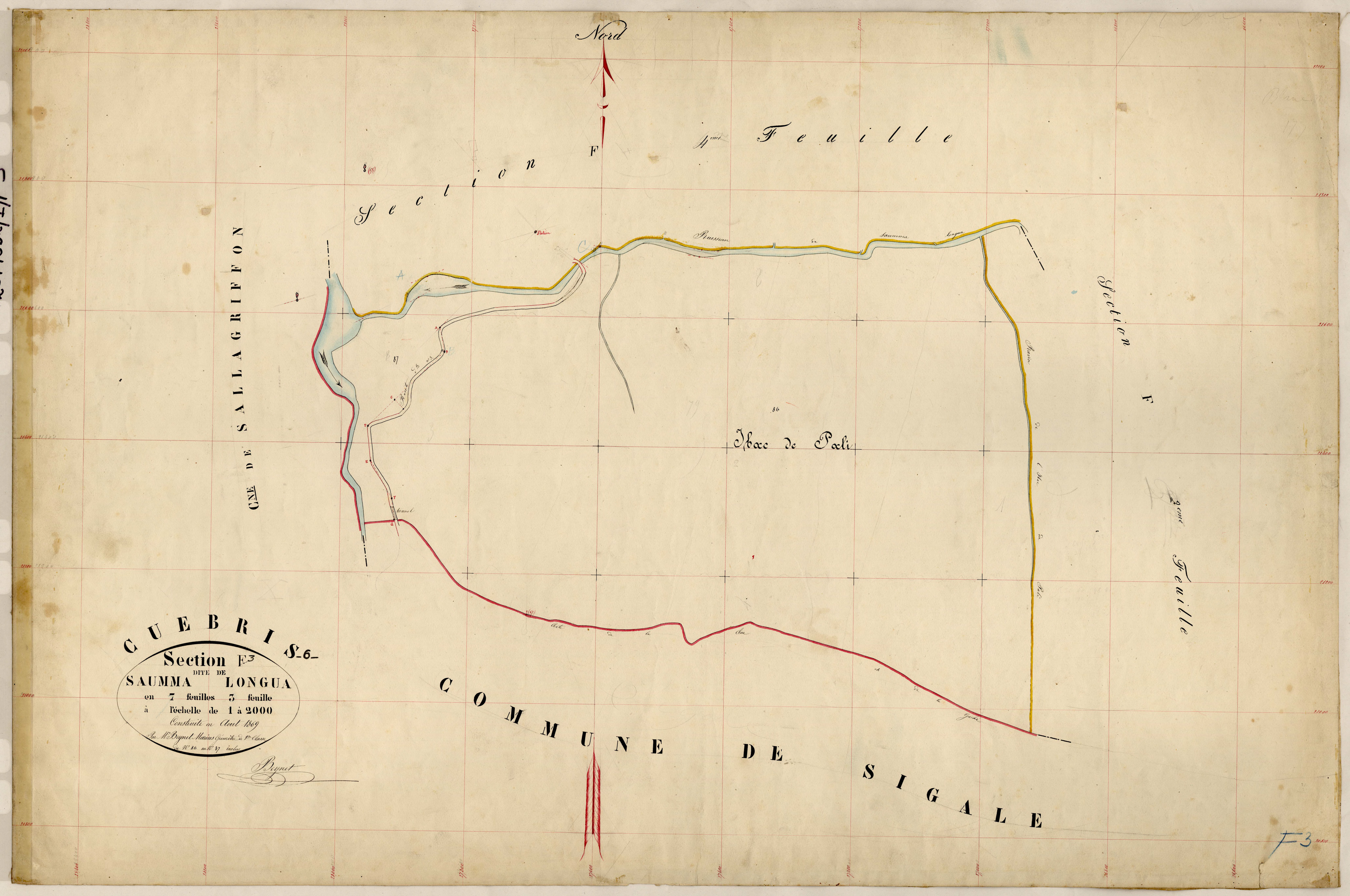 Saumma Longua. - Plan de section, F3