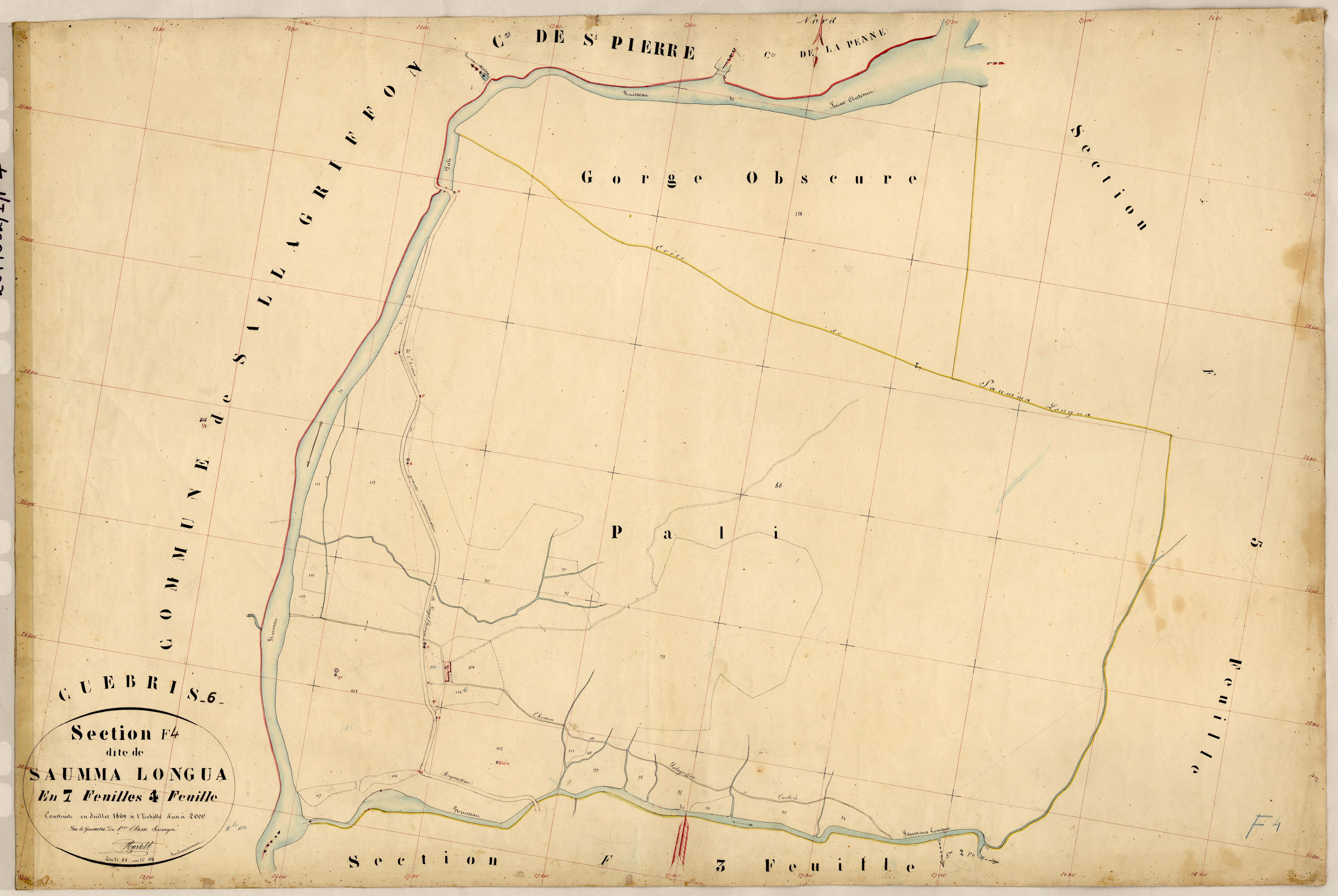 Saumma Longua. - Plan de section, F4