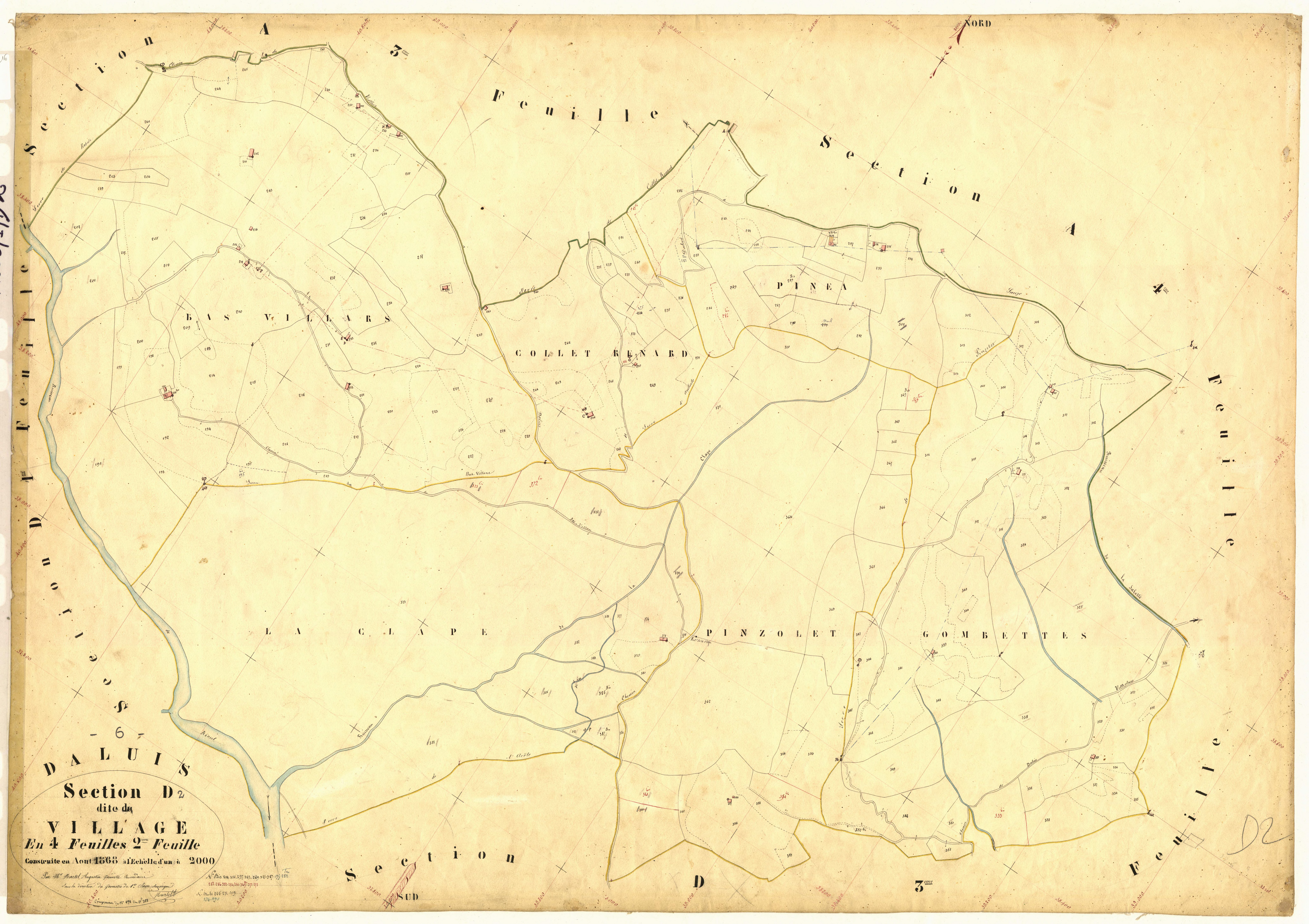 Le Village. - Plan de section, D2