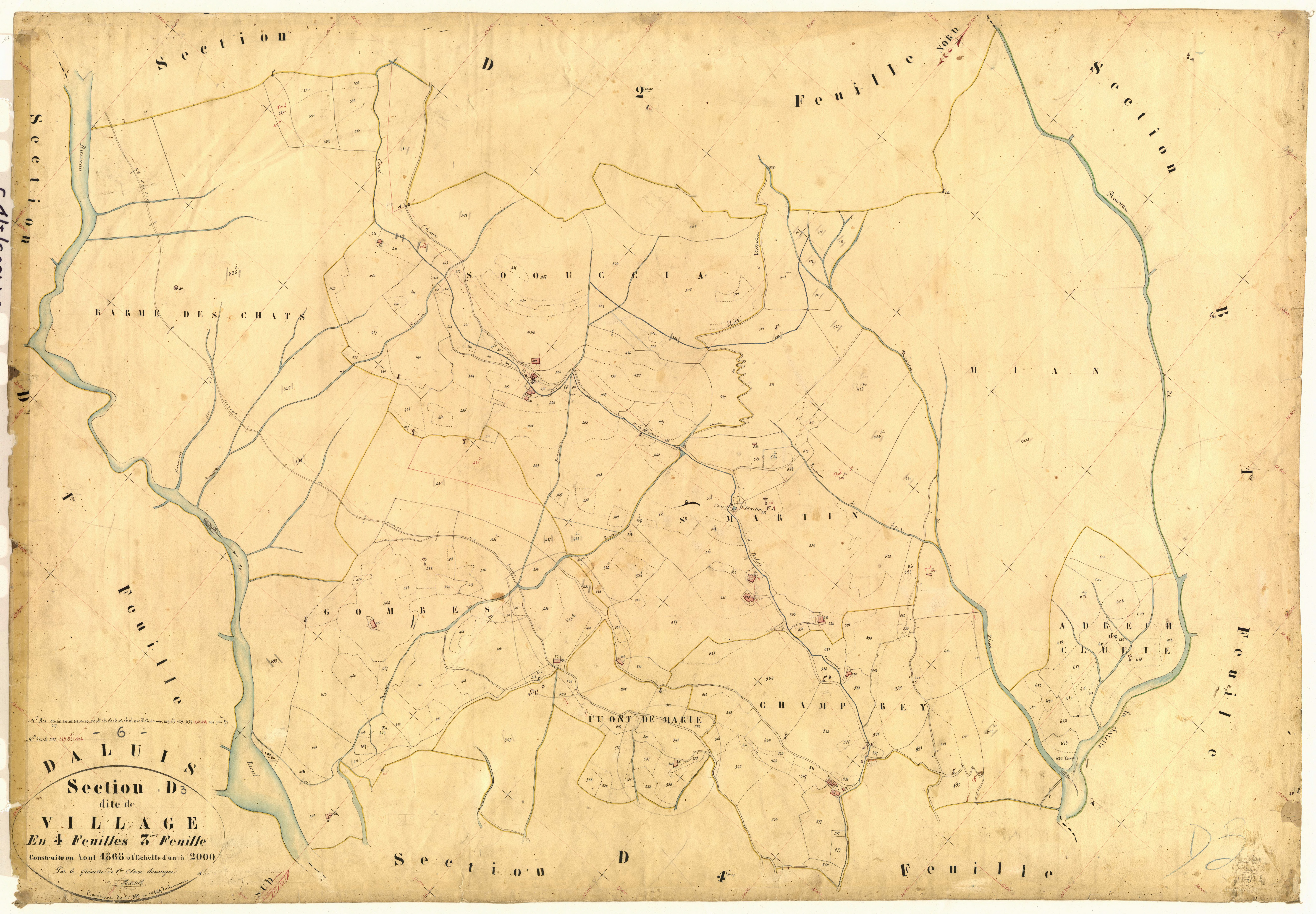 Le Village. - Plan de section, D3