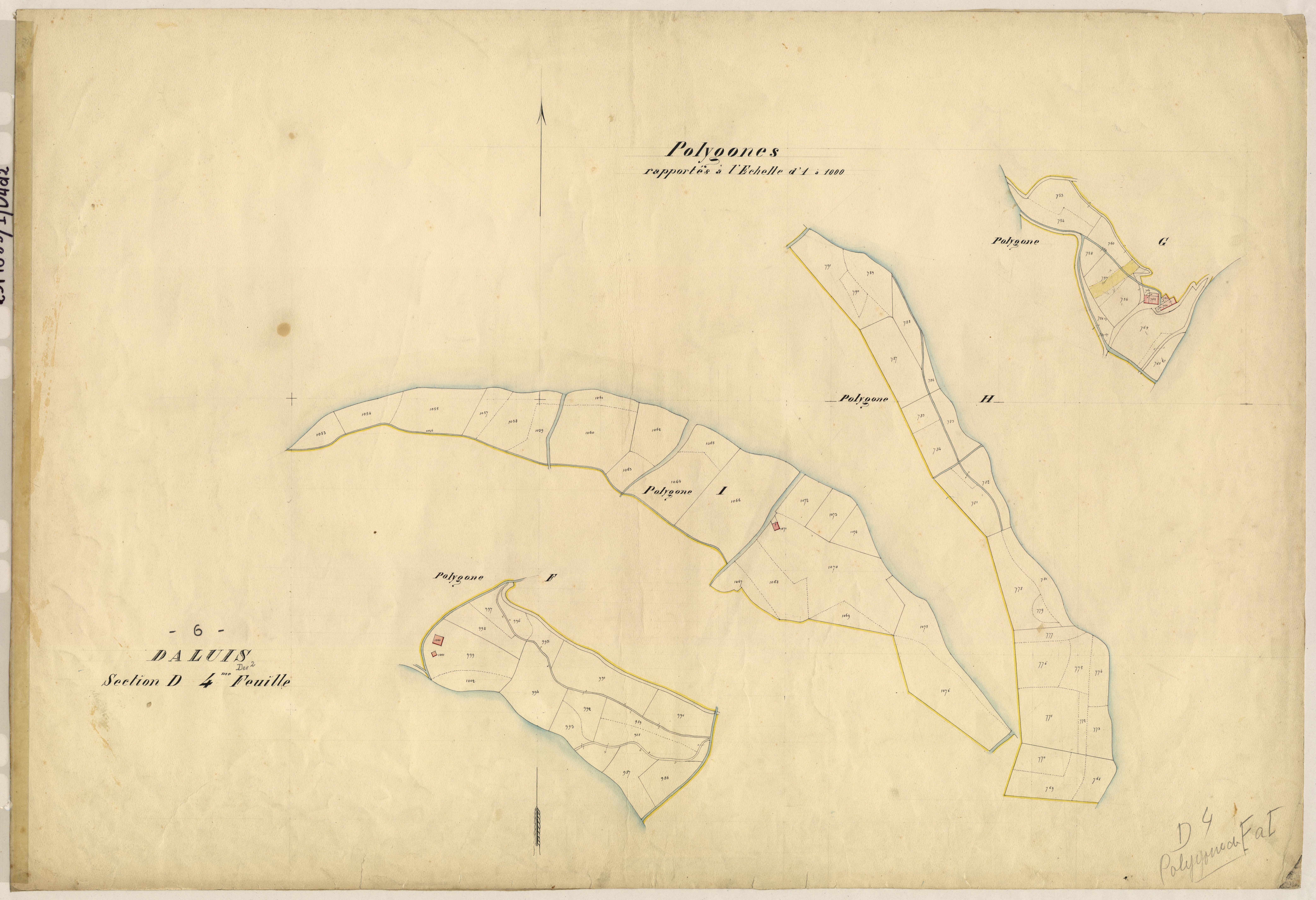 Le Village (développement, 2ème partie). - Plan de section, D4(d2)