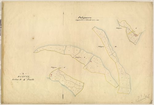 Le Village (développement, 2ème partie). - Plan de section, D4(d2)